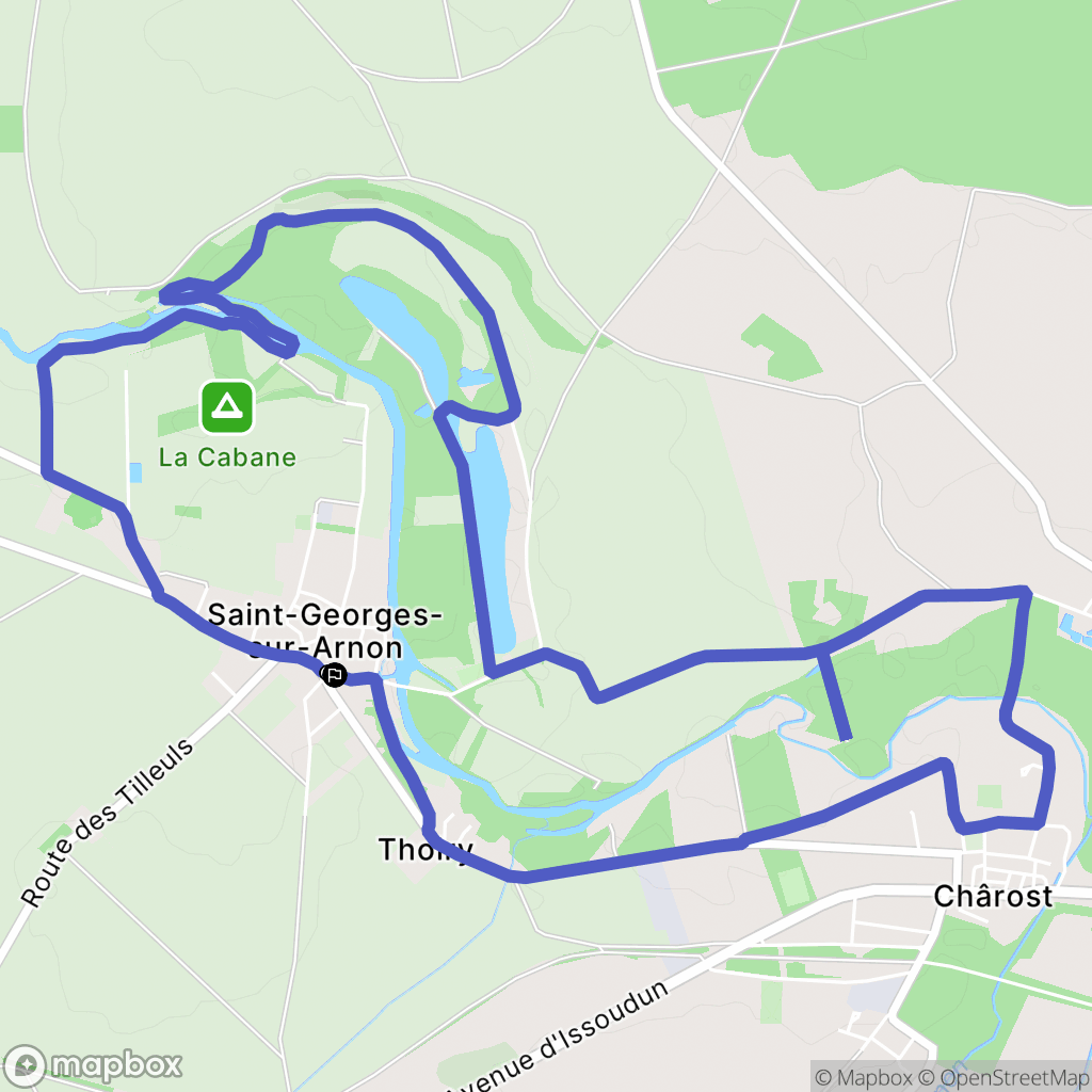 Saint-Georges-sur-Arnon : carte du parcours de randonnée - France