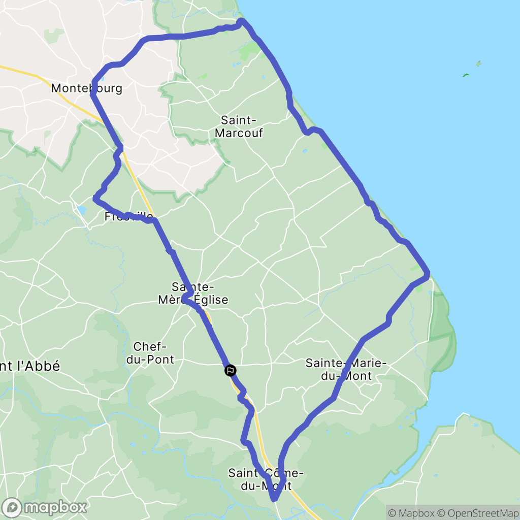 Blosville : carte du parcours de randonnée - France