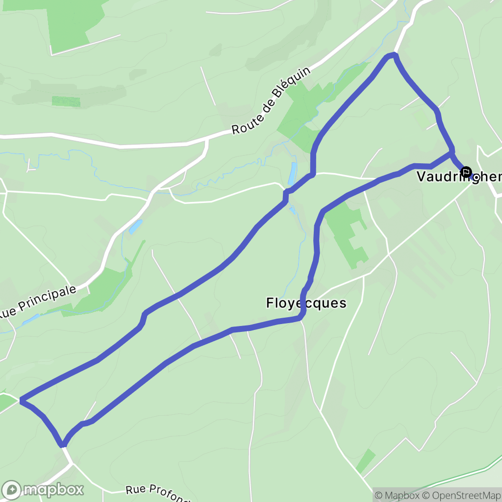 Vaudringhem : carte du parcours de randonnée - France