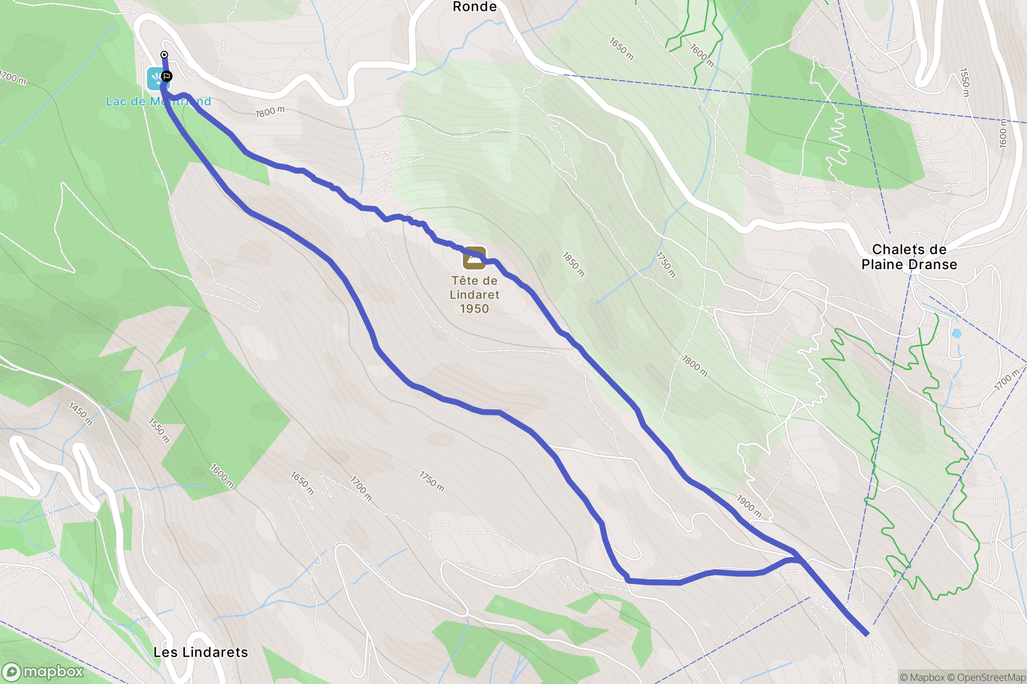 Châtel : carte du parcours de randonnée - France