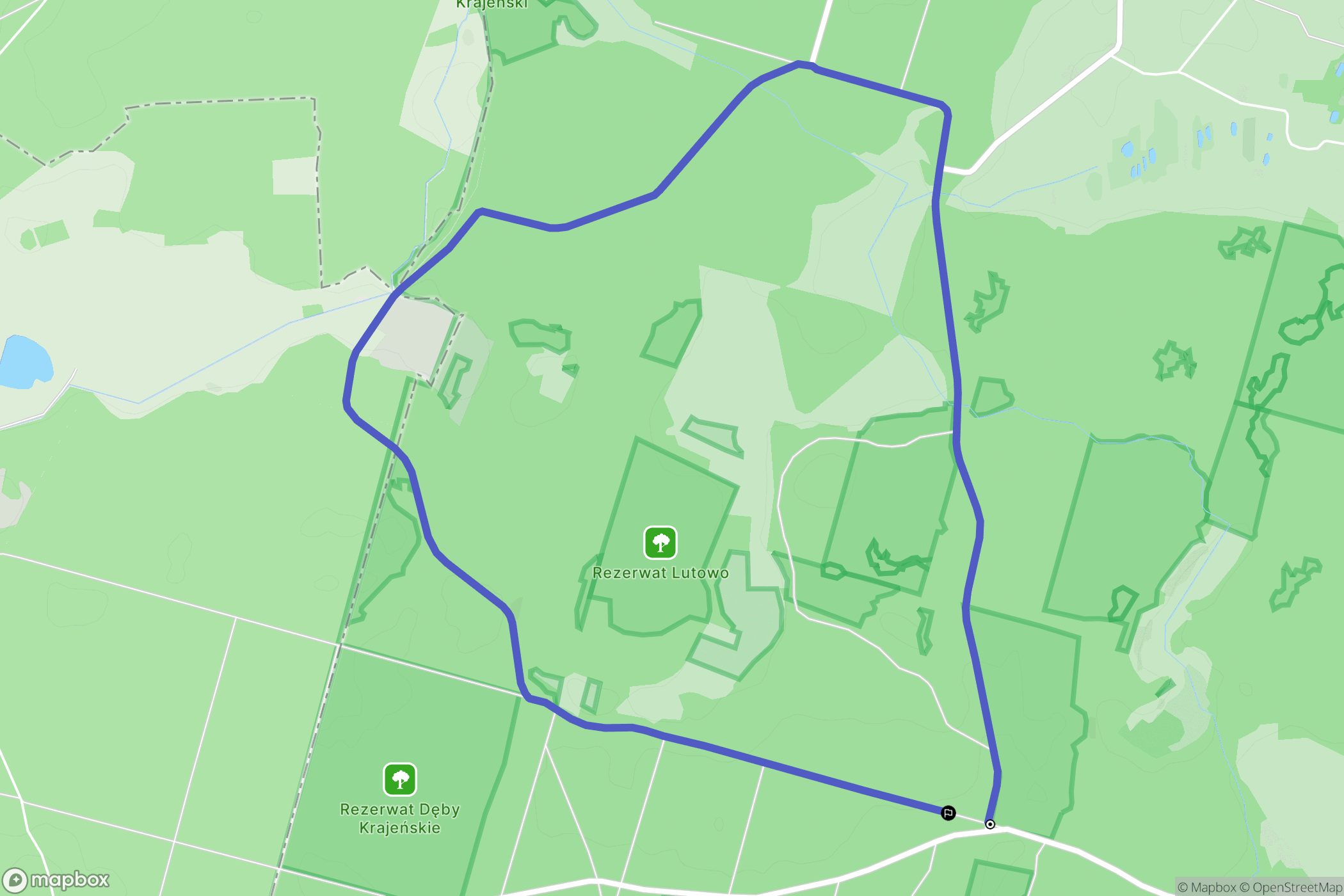 Lutówko: mapa trasy - Poland