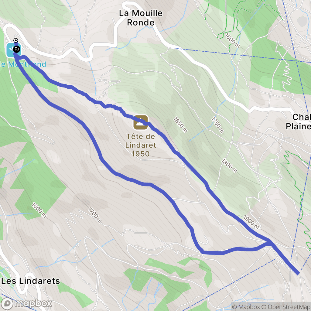 Châtel : carte du parcours de randonnée - France