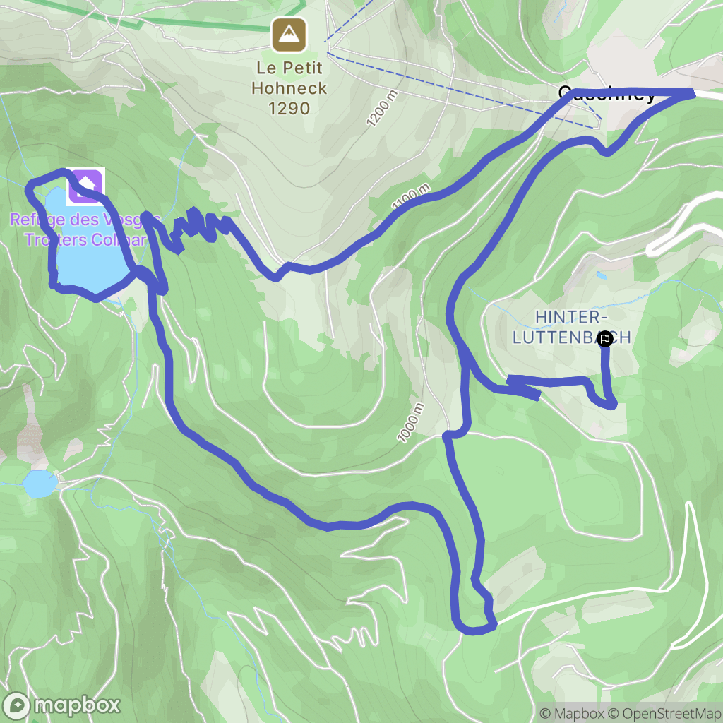 Muhlbach-sur-Munster : carte du parcours de randonnée - France