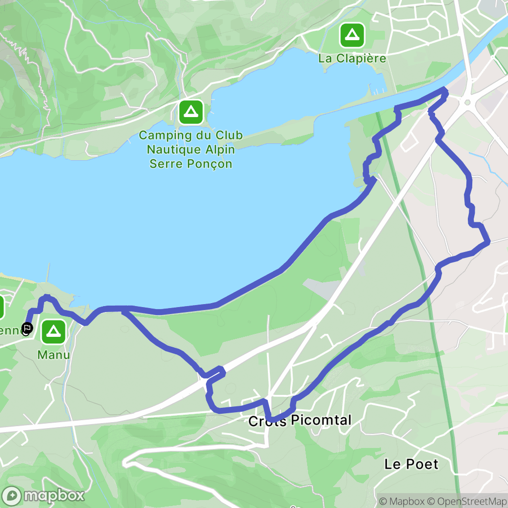Crots : carte du parcours de randonnée - France