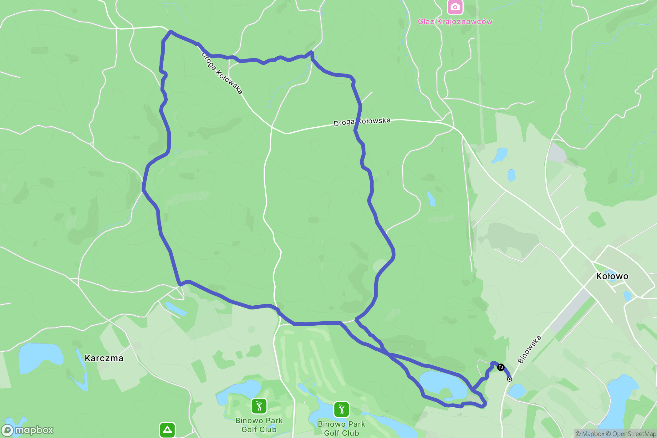 Osetne Pole: mapa trasy - Poland