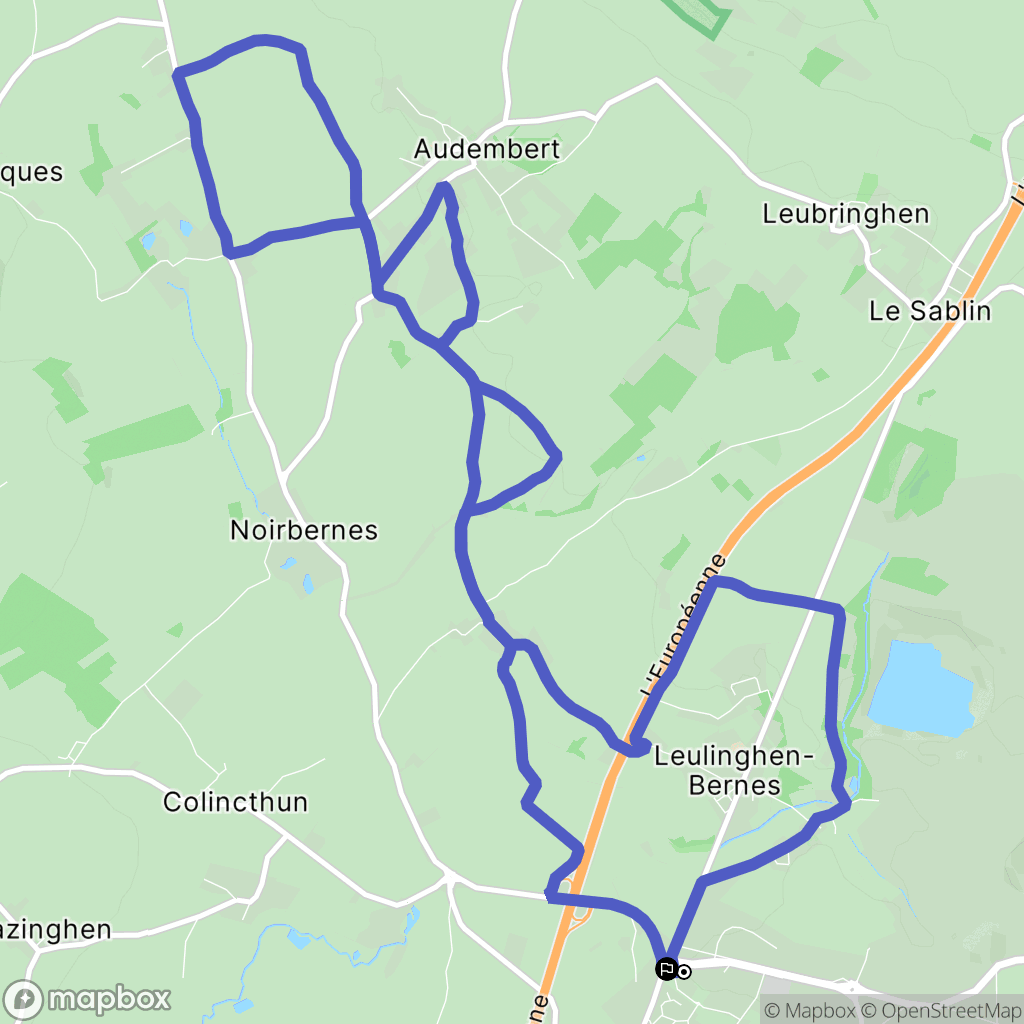 Marquise : carte du parcours de randonnée - France