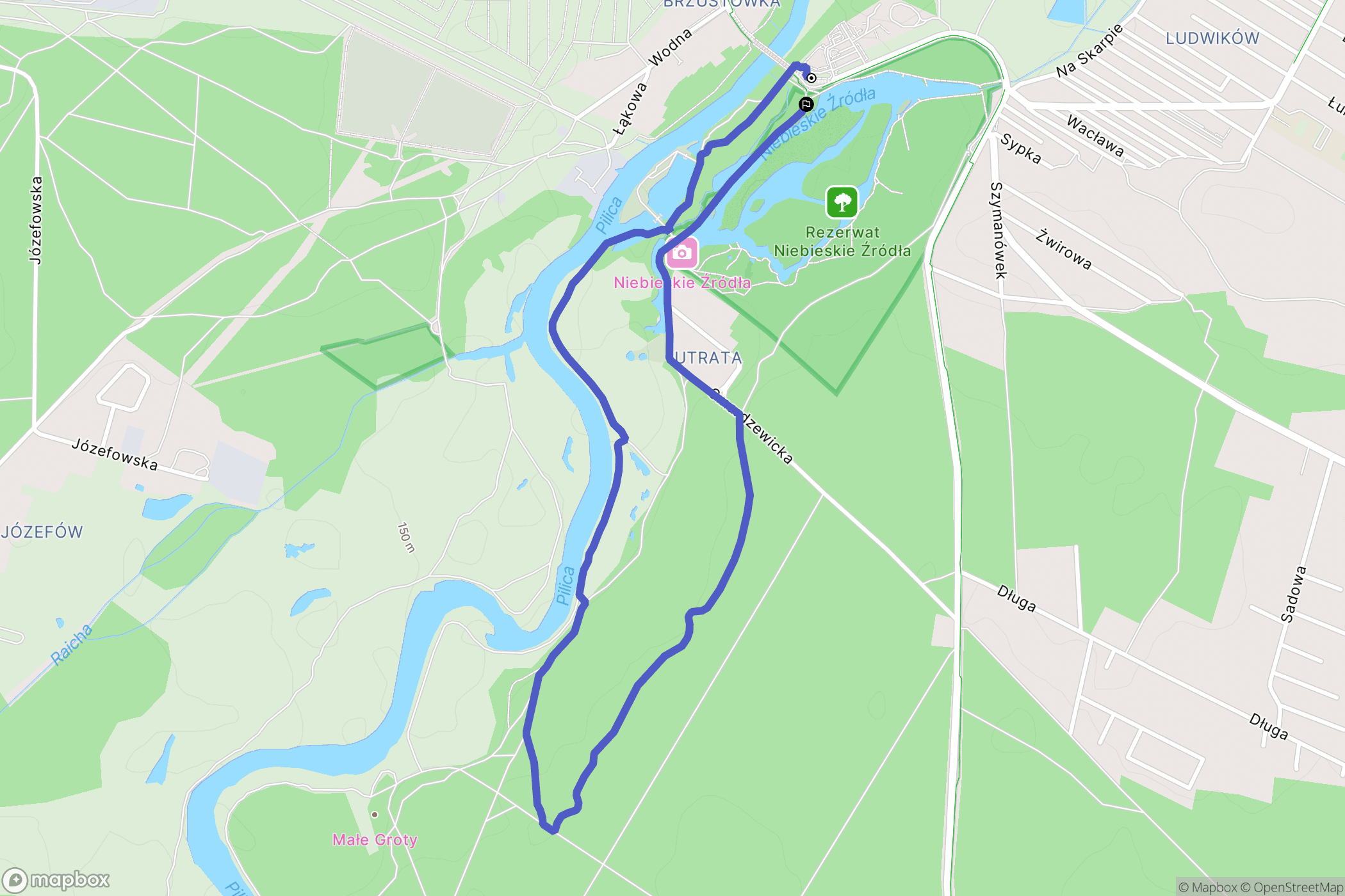 Tomaszów Mazowiecki: mapa trasy - Poland