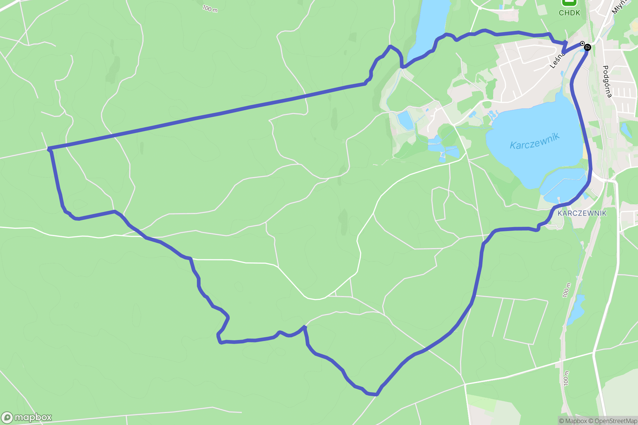 Chodzież: mapa trasy - Poland