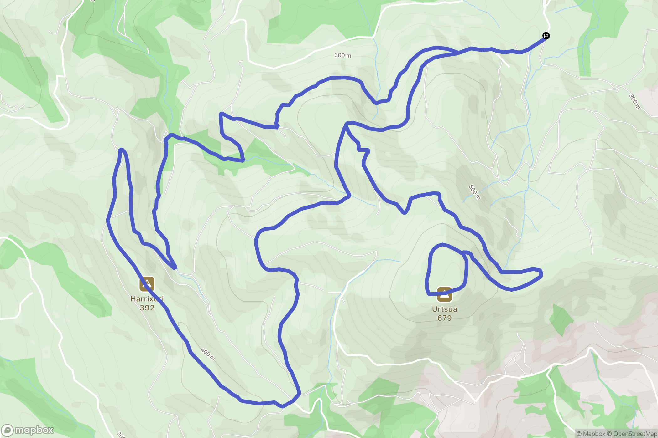 Hasparren : carte du parcours de randonnée - France