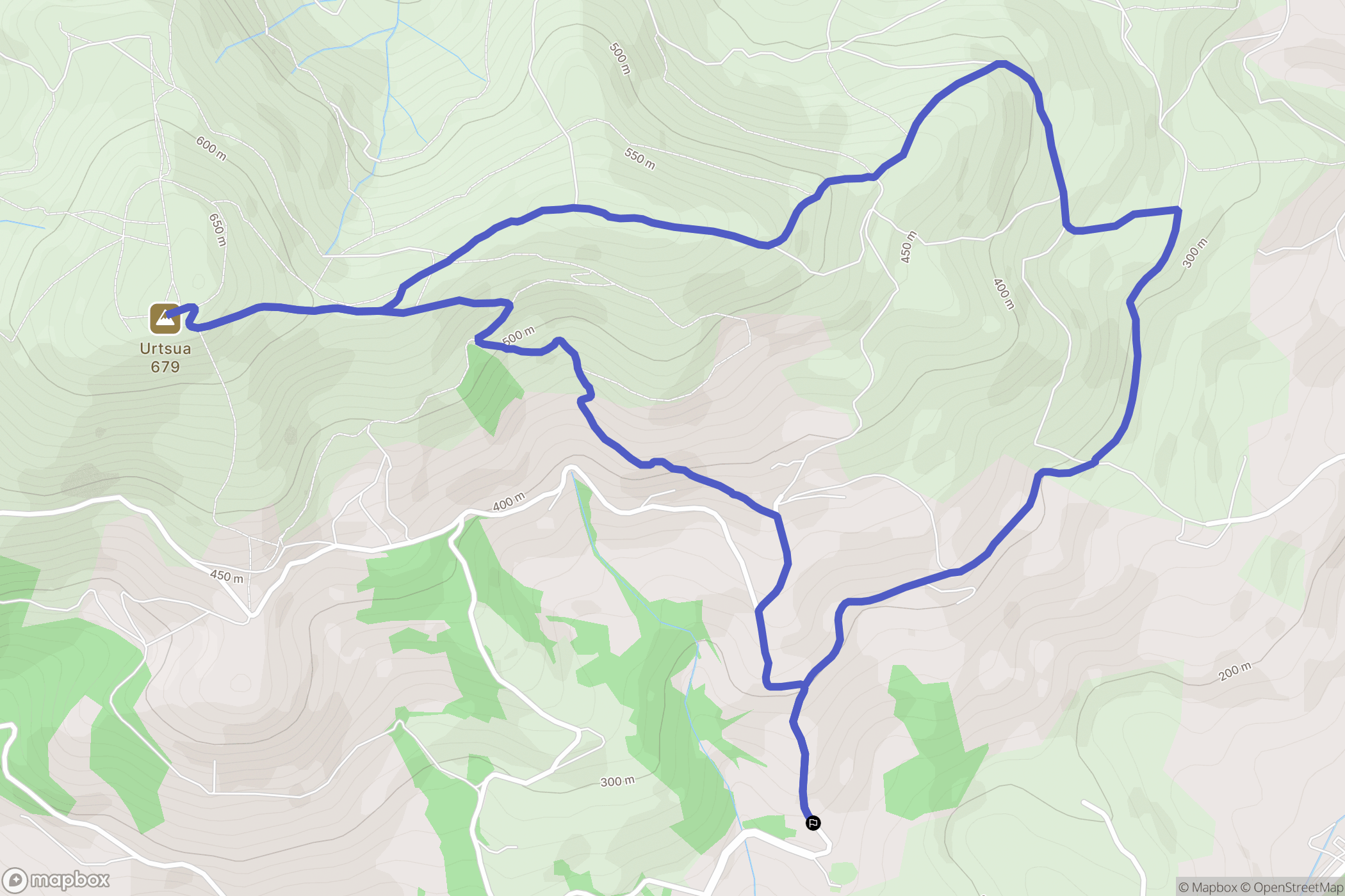 Macaye : carte du parcours de randonnée - France