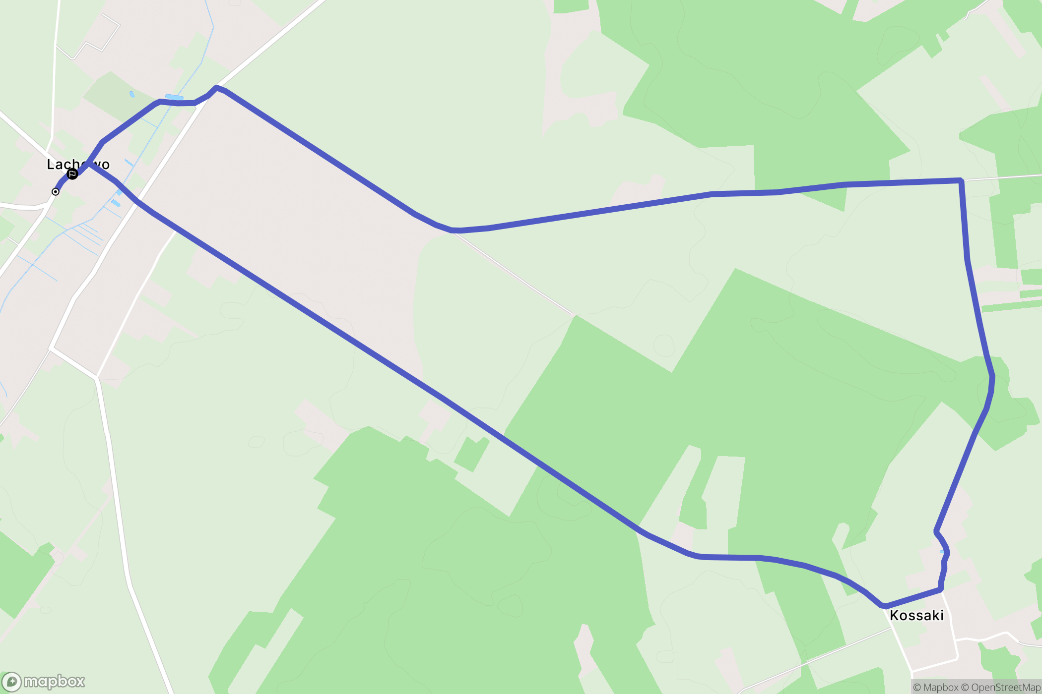 Lachowo: mapa trasy - Poland