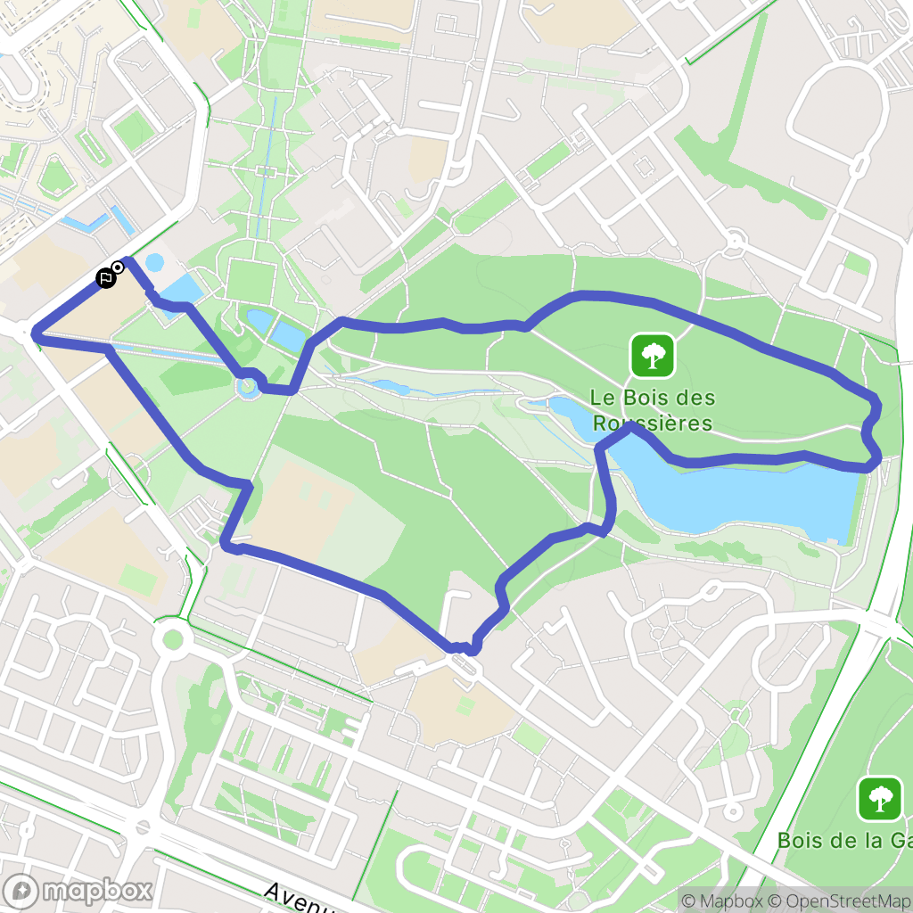 Guyancourt : carte du parcours de randonnée - France
