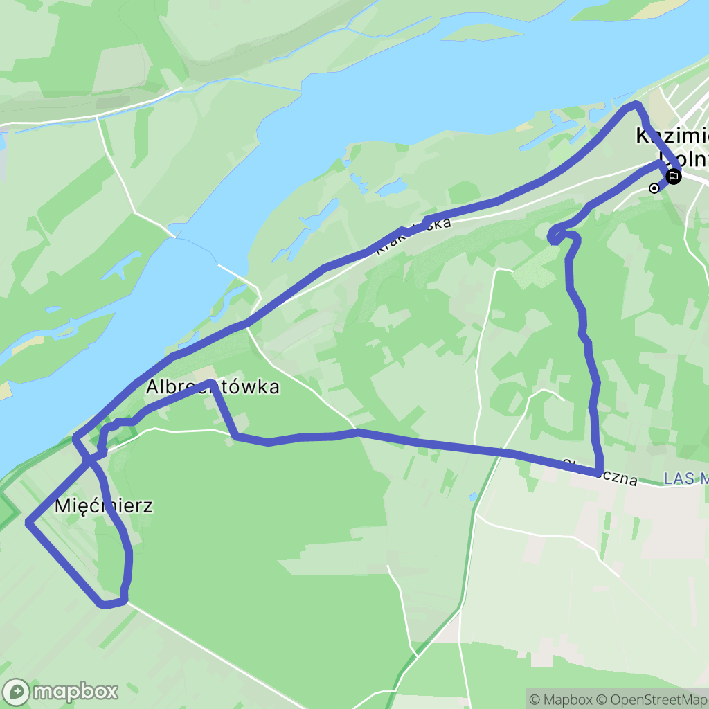 Kazimierz Dolny: mapa trasy - Poland