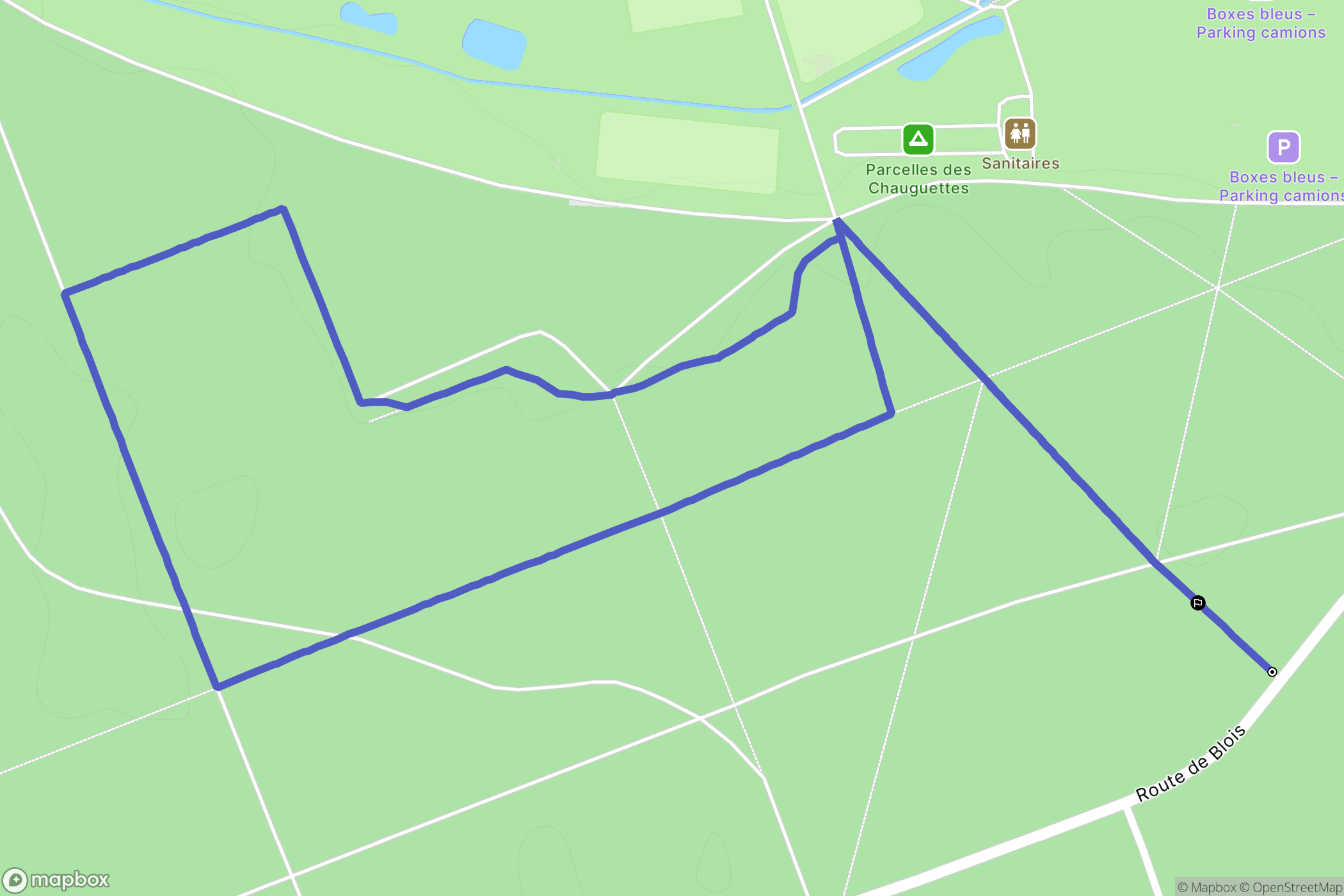 Lamotte-Beuvron : carte du parcours de randonnée - France