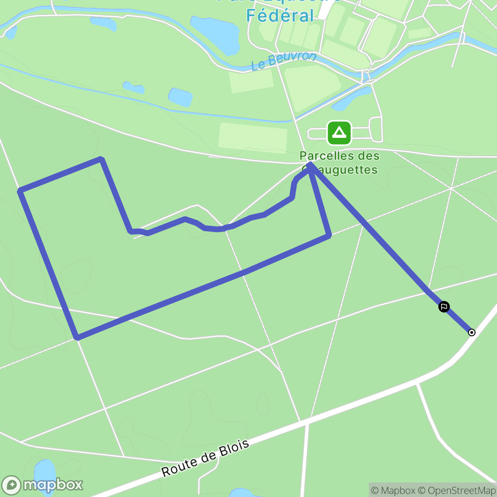 Lamotte-Beuvron : carte du parcours de randonnée - France