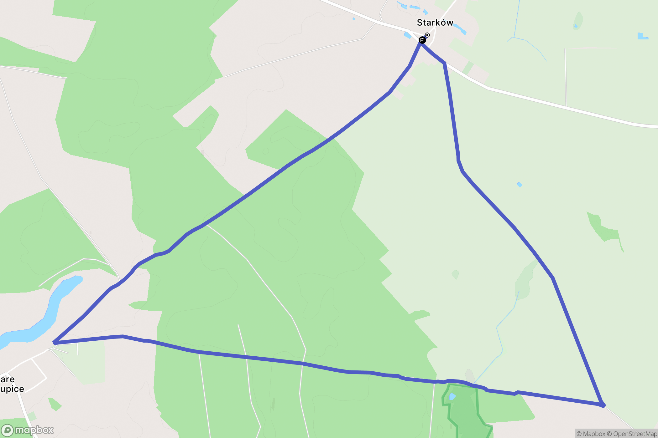 Starków: mapa trasy - Poland