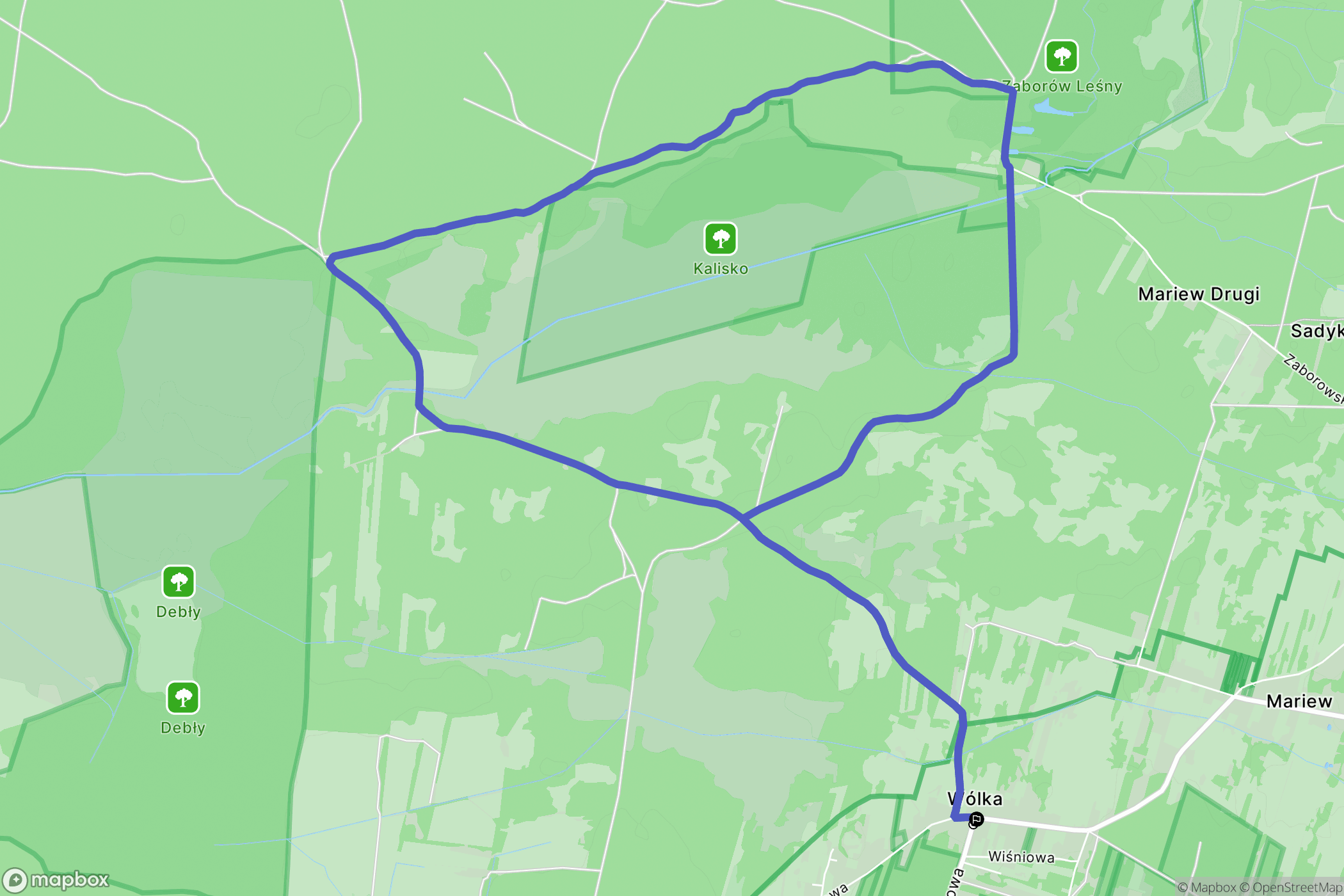 Wólka: mapa trasy - Poland