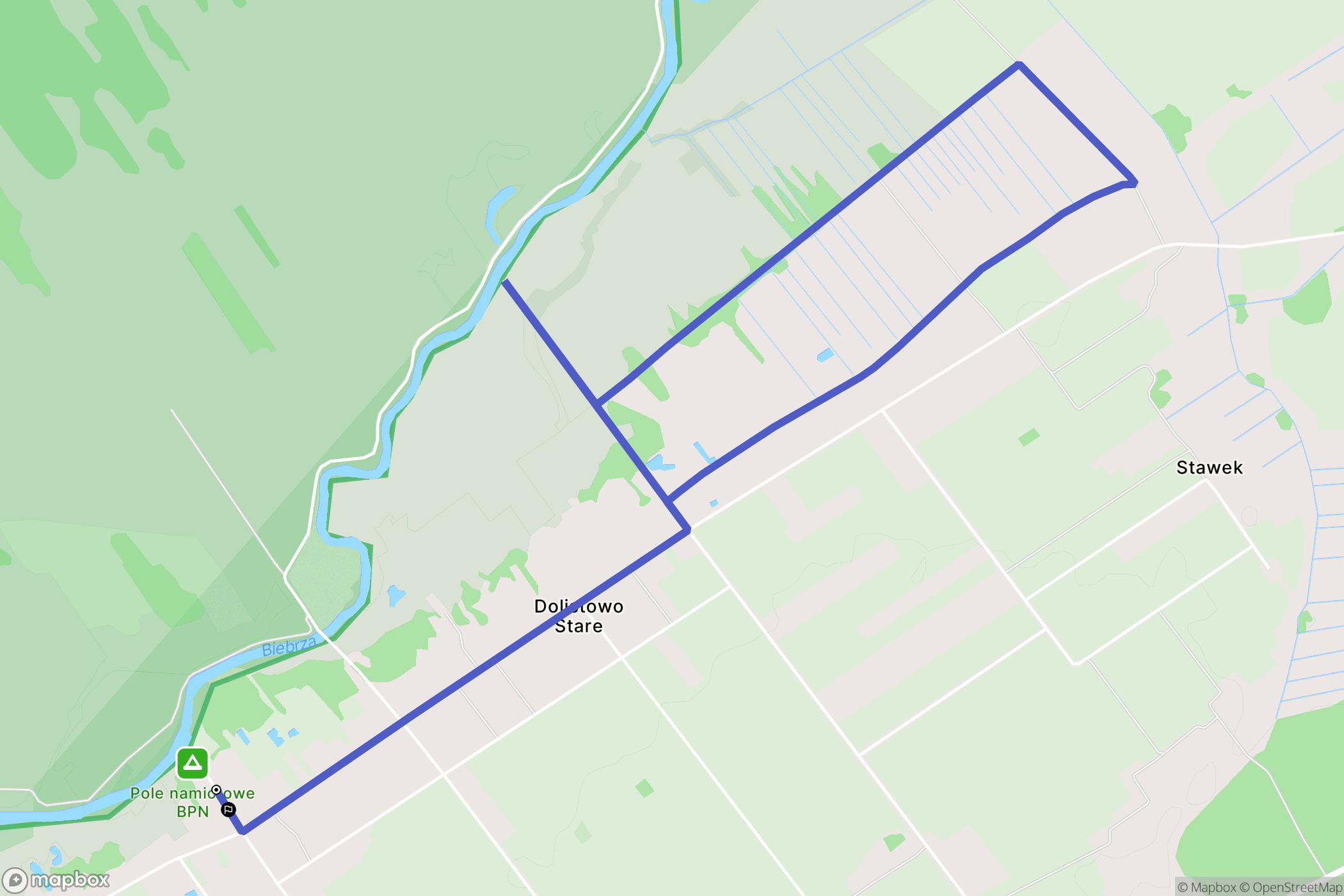 Dolistowo Stare: mapa trasy - Poland