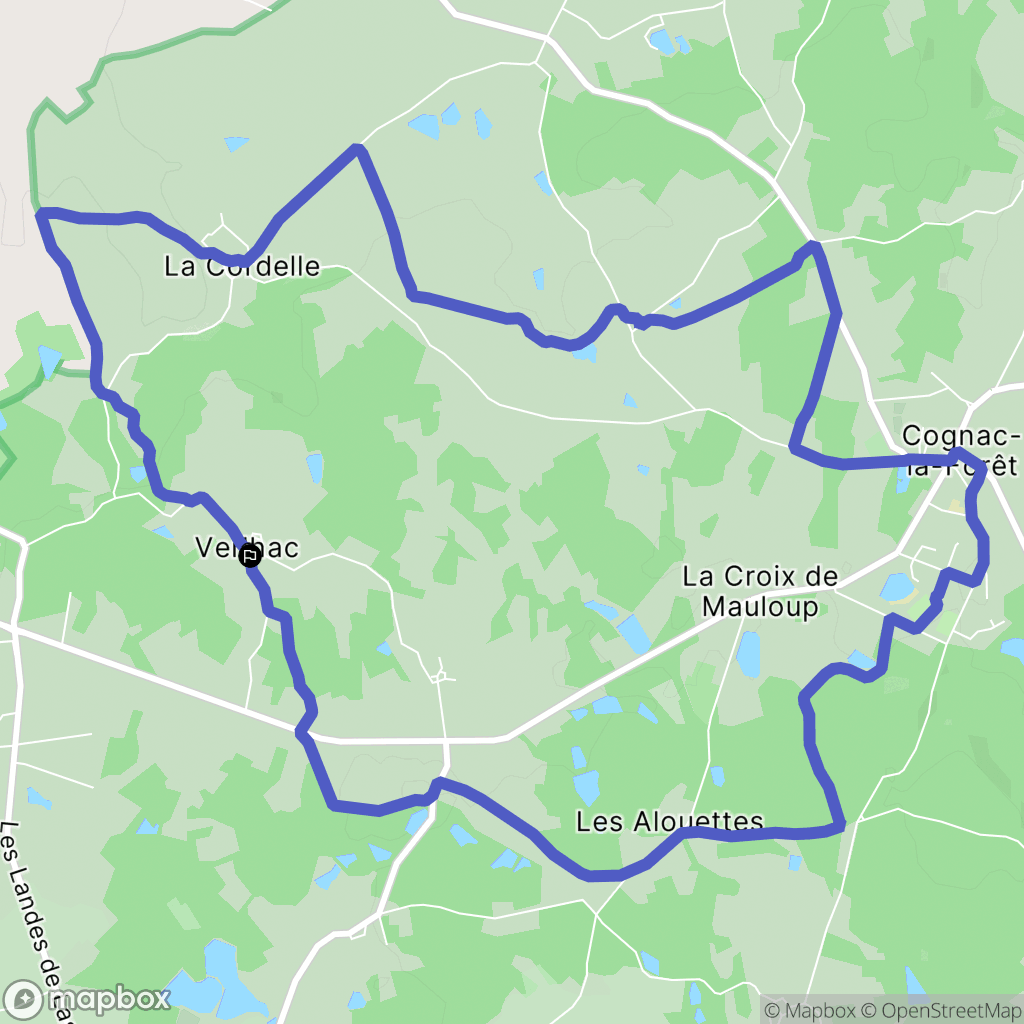 Cognac-la-Forêt : carte du parcours de randonnée - France