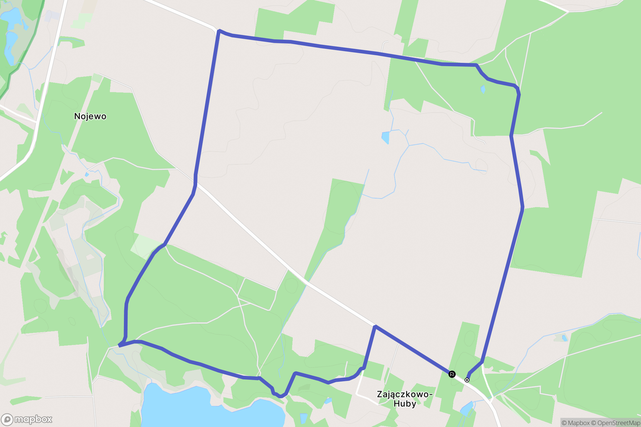Zajączkowo: mapa trasy - Poland