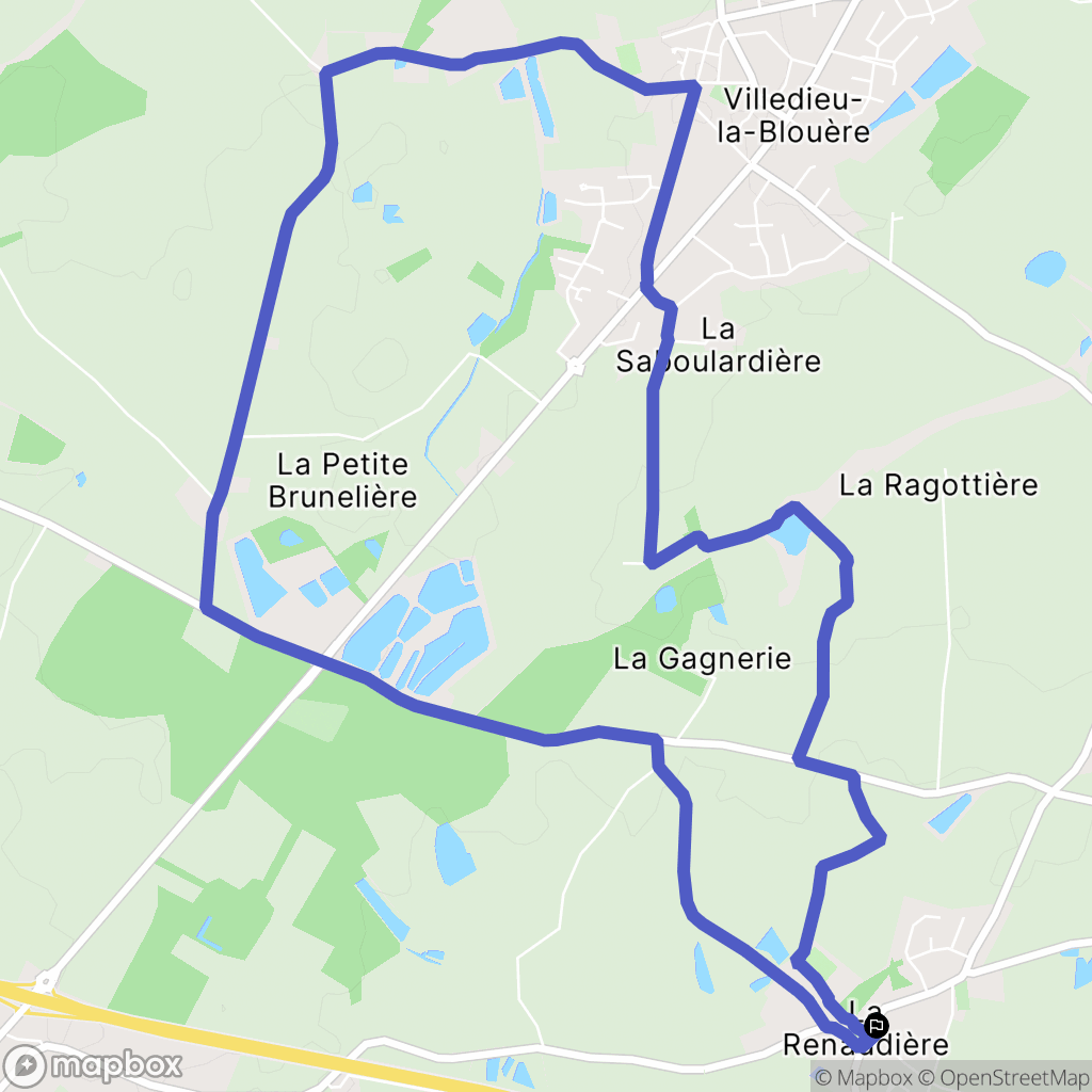 Sèvremoine : carte du parcours de randonnée - France