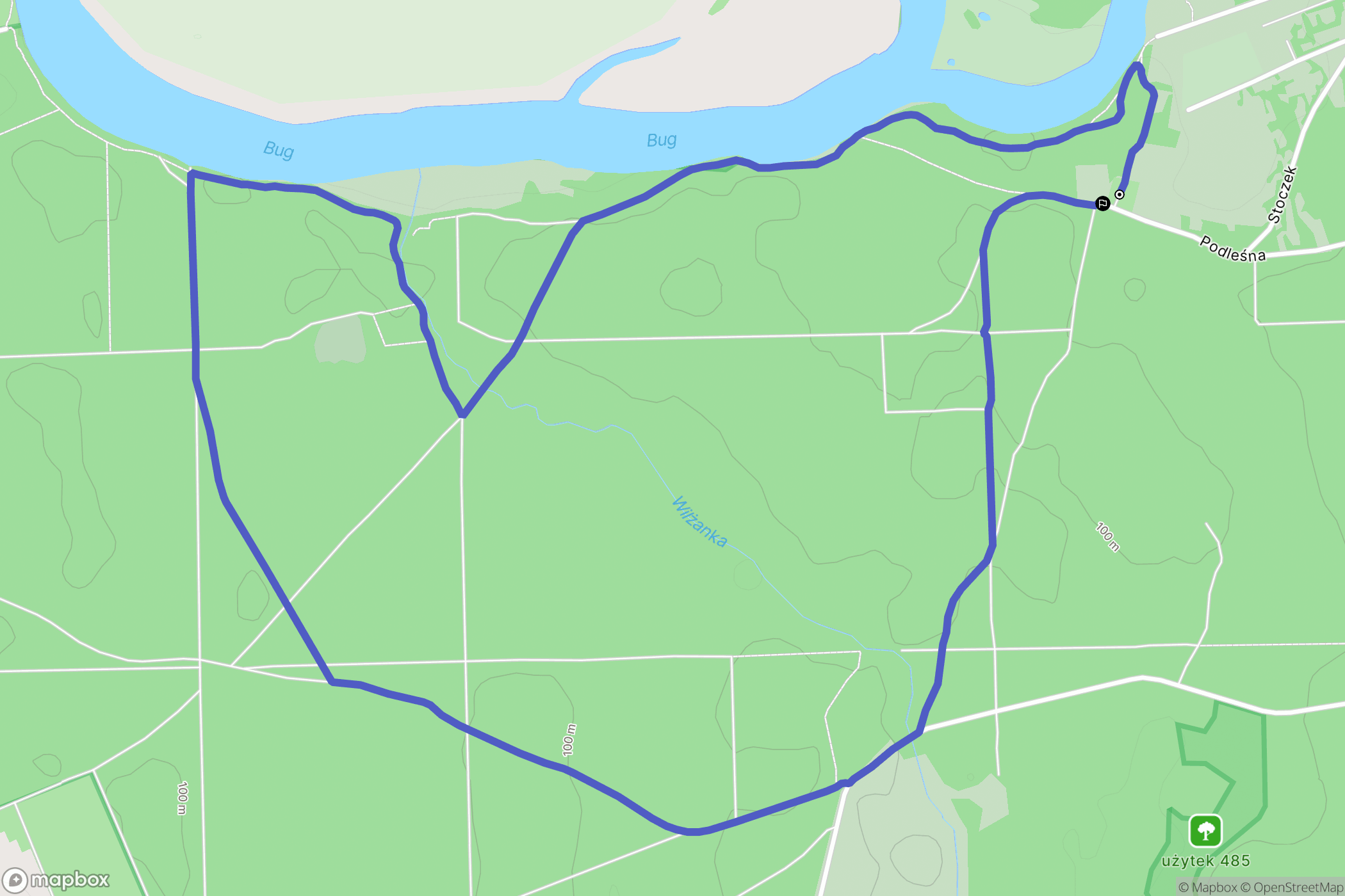 Szumin: mapa trasy - Poland