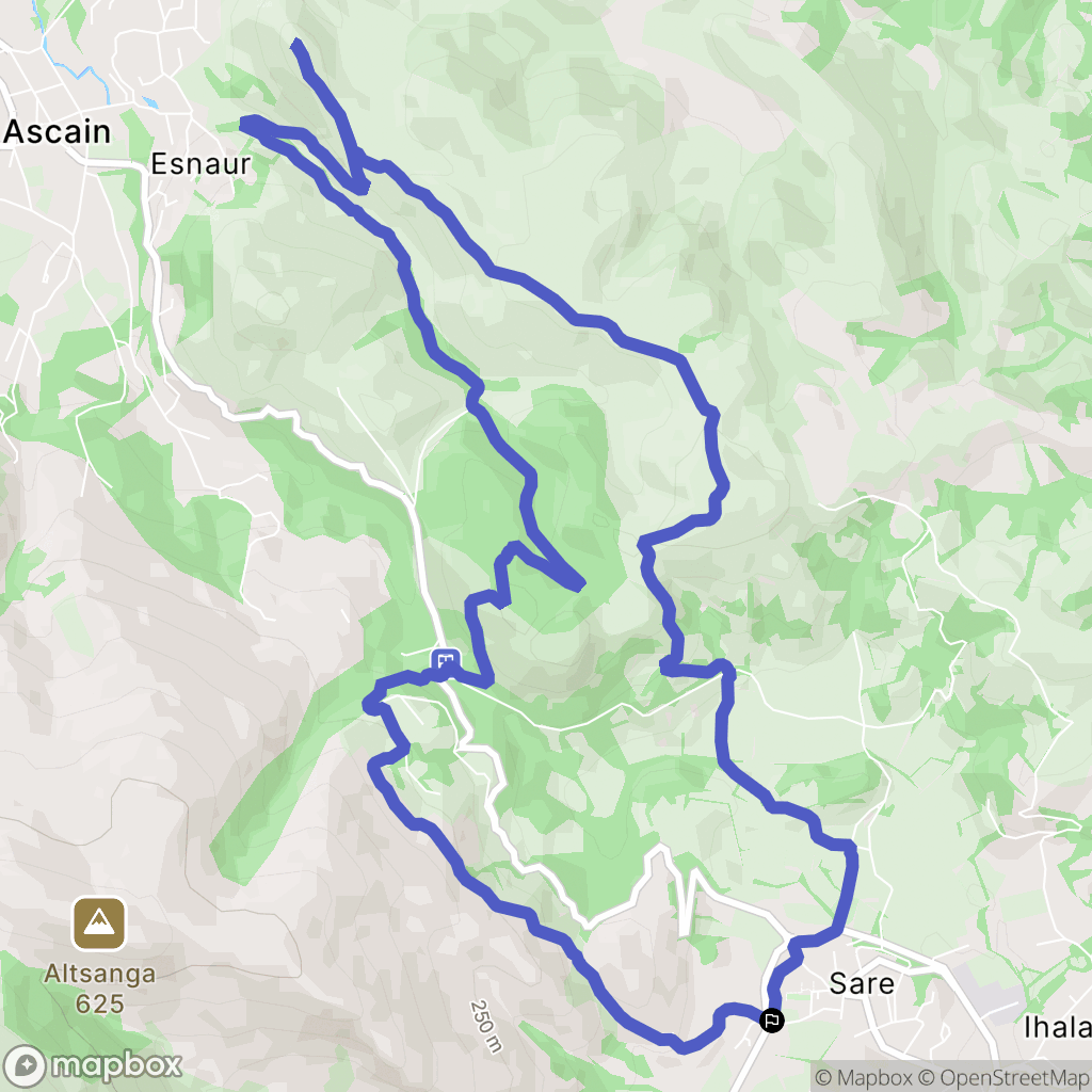 Sare : carte du parcours de randonnée - France