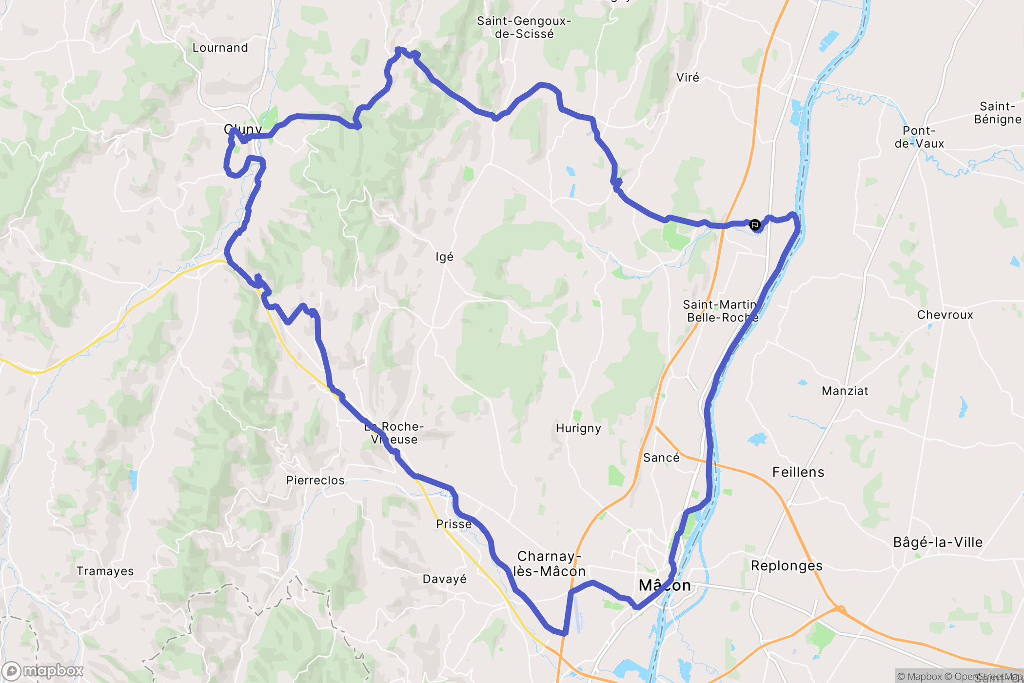 La Salle : carte du parcours de randonnée - France