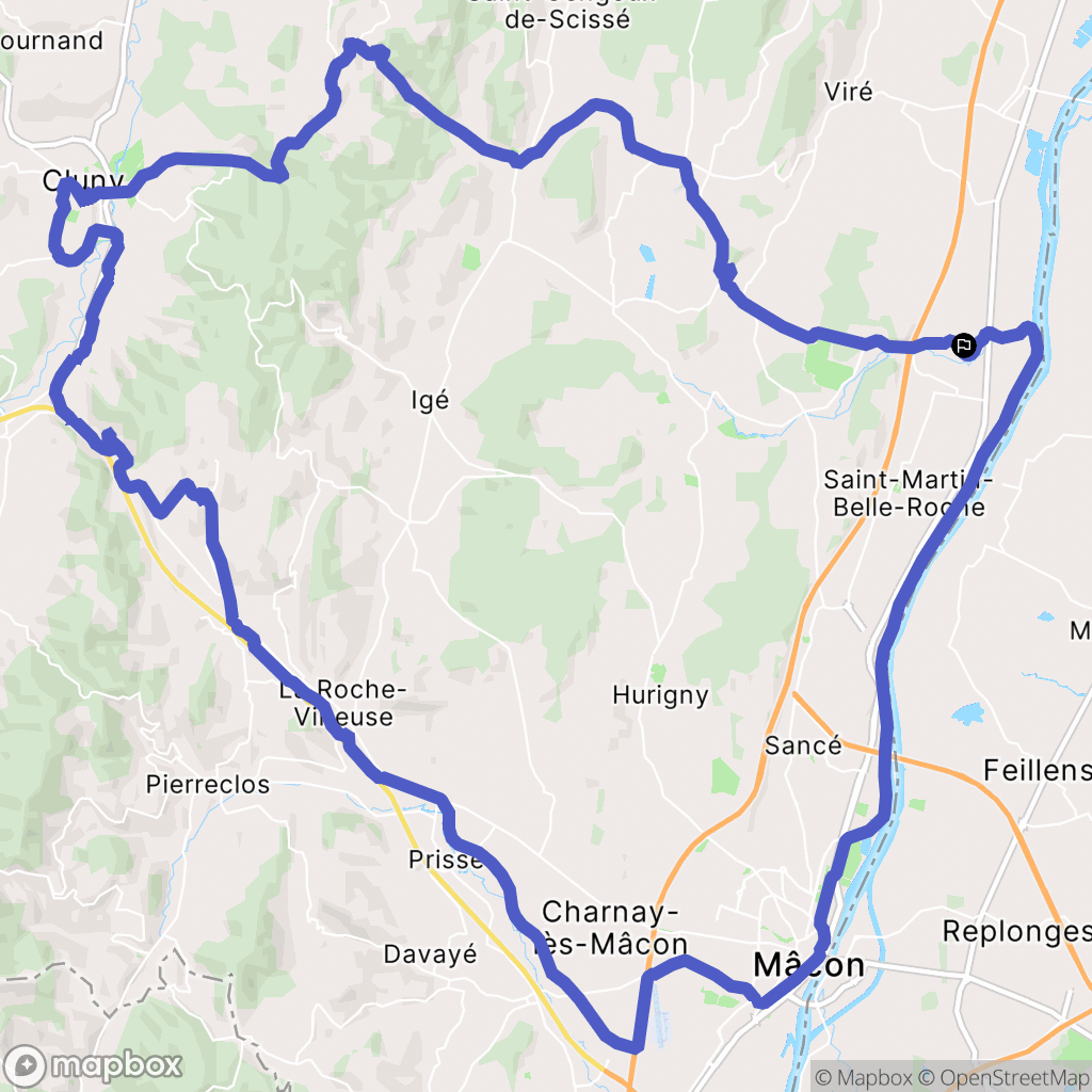 La Salle : carte du parcours de randonnée - France