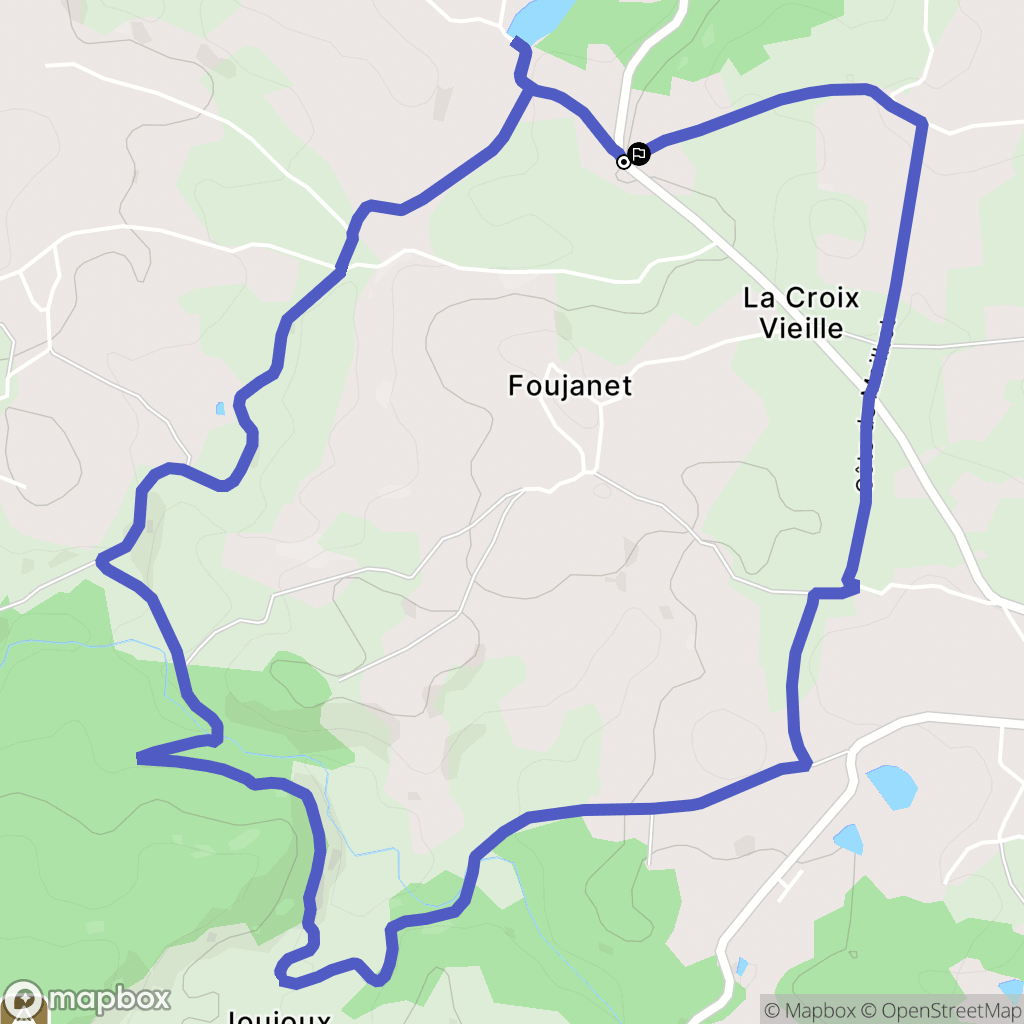 Lagraulière : carte du parcours de randonnée - France
