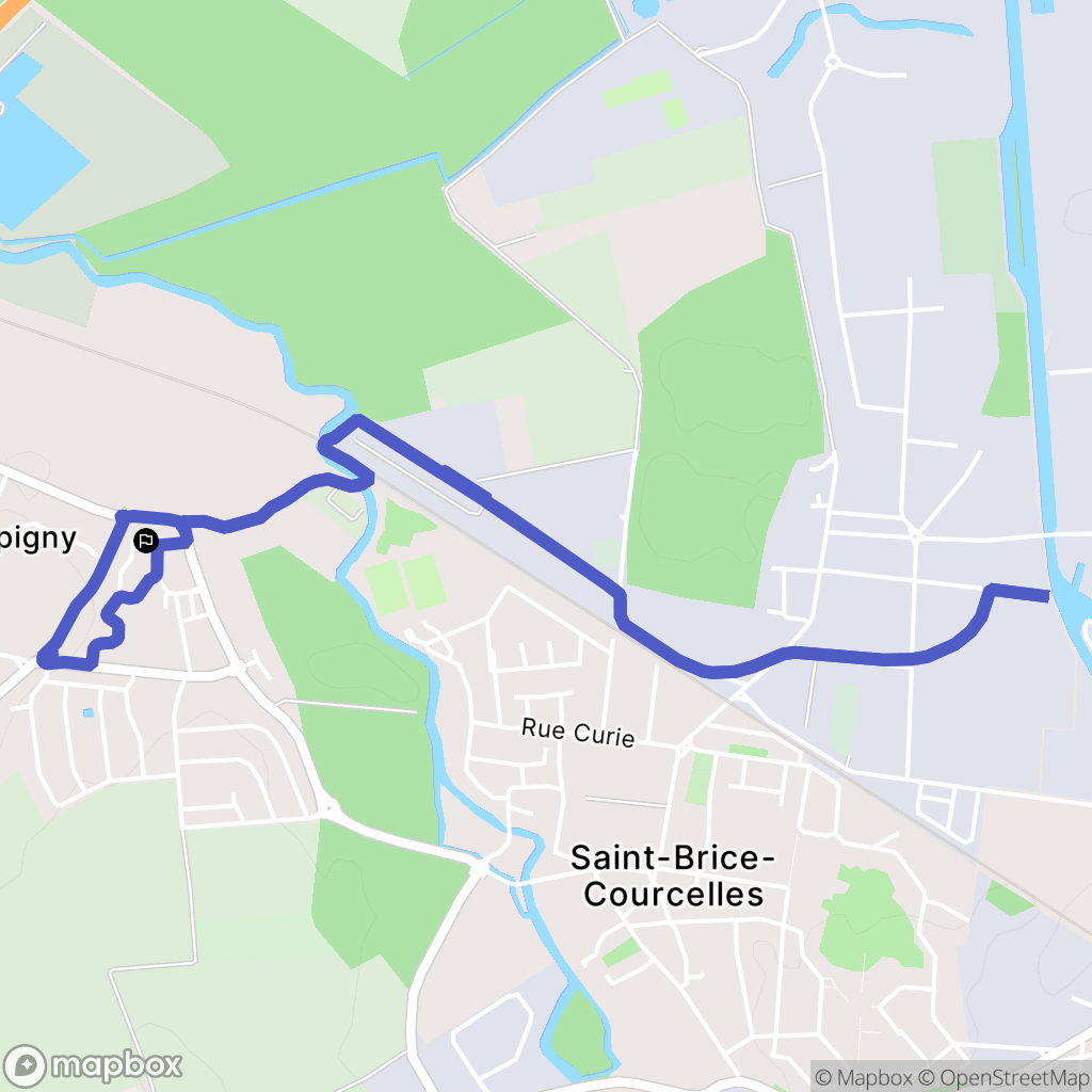 Champigny : carte du parcours de randonnée - France