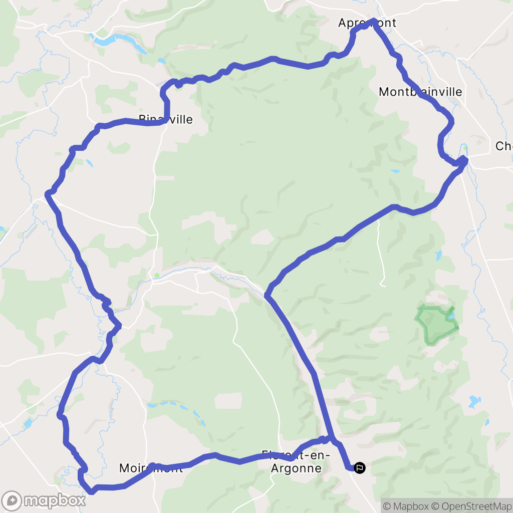 Le Neufour : carte du parcours de randonnée - France