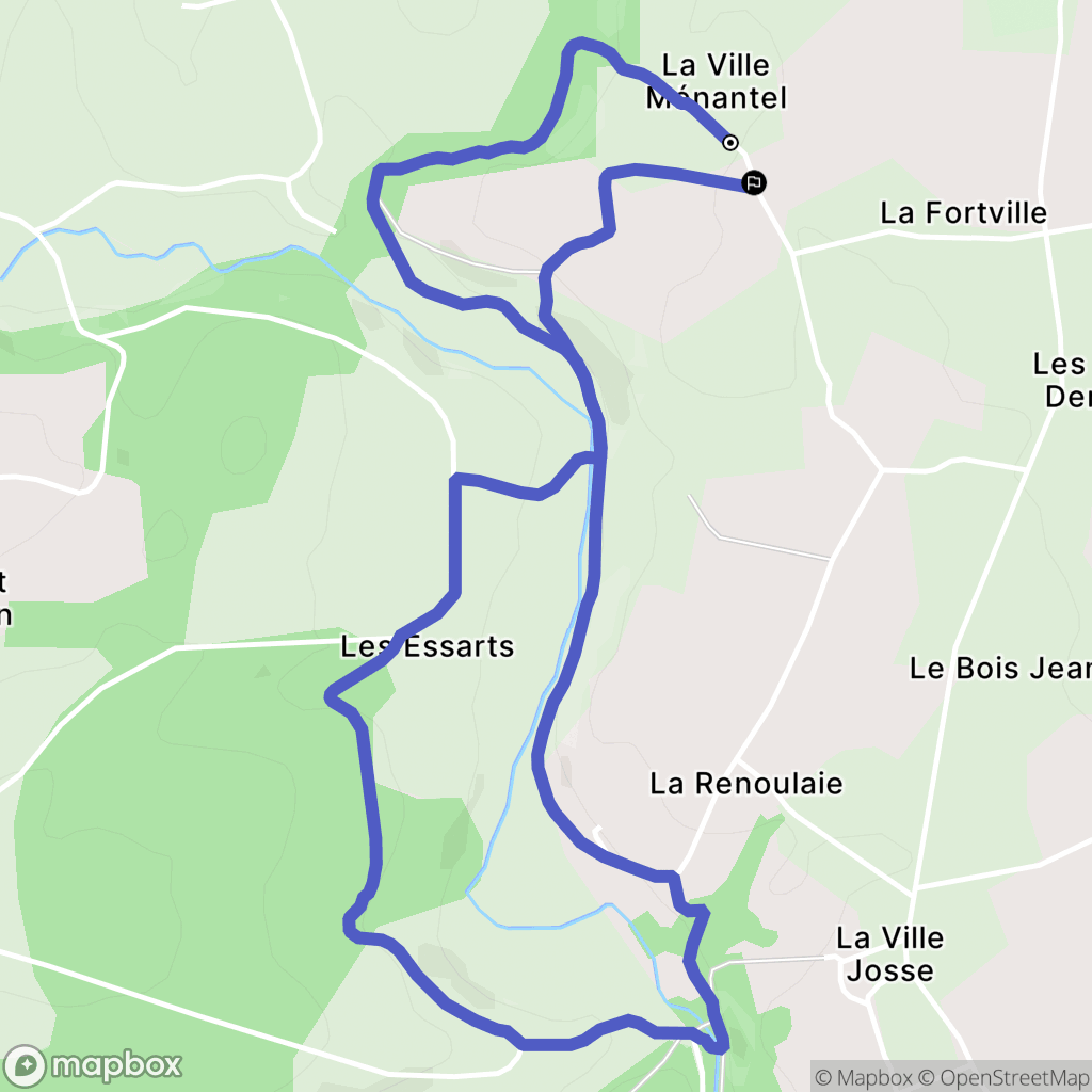 Le Mené : carte du parcours de randonnée - France