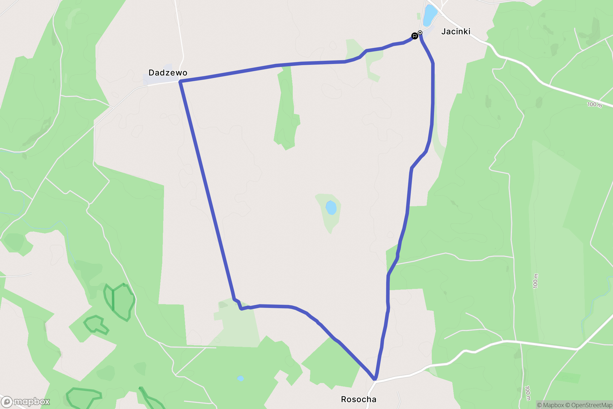 Jacinki: mapa trasy - Poland