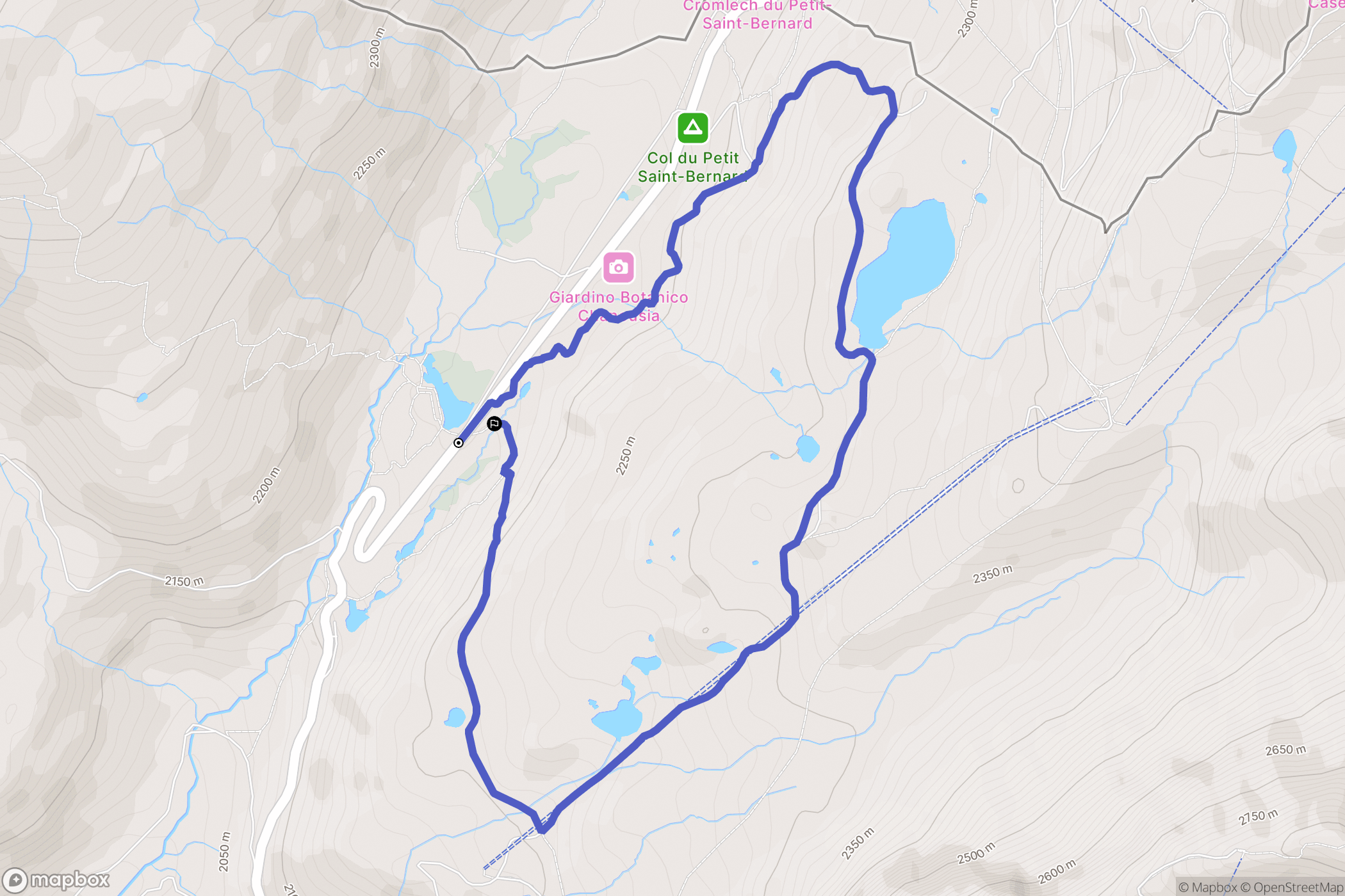 Séez : carte du parcours de randonnée - France