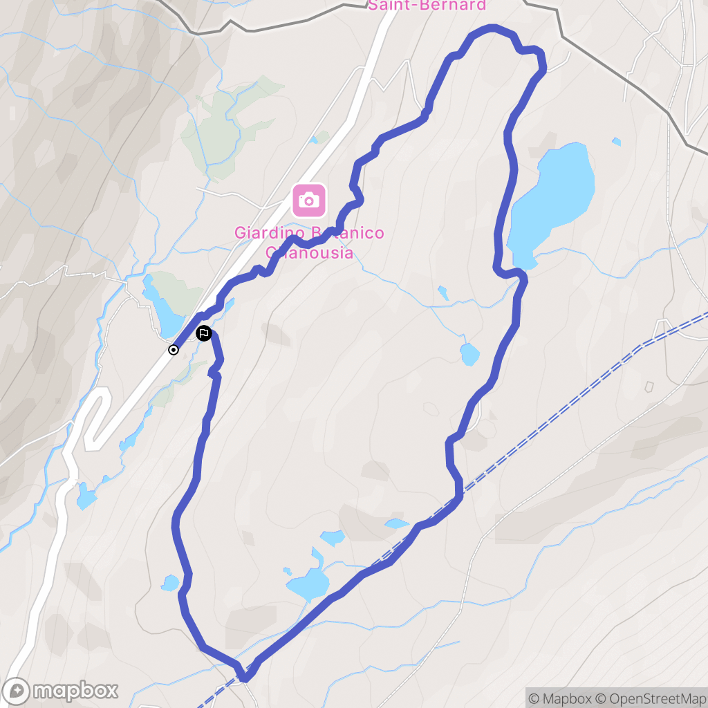 Séez : carte du parcours de randonnée - France
