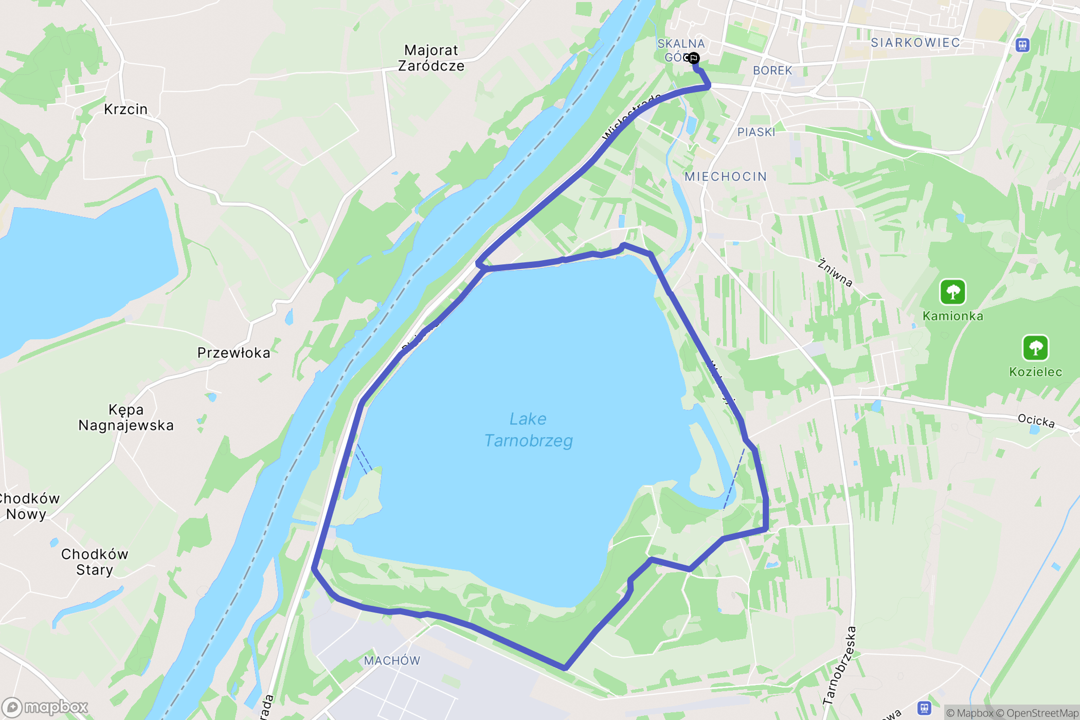 Tarnobrzeg: mapa trasy - Poland