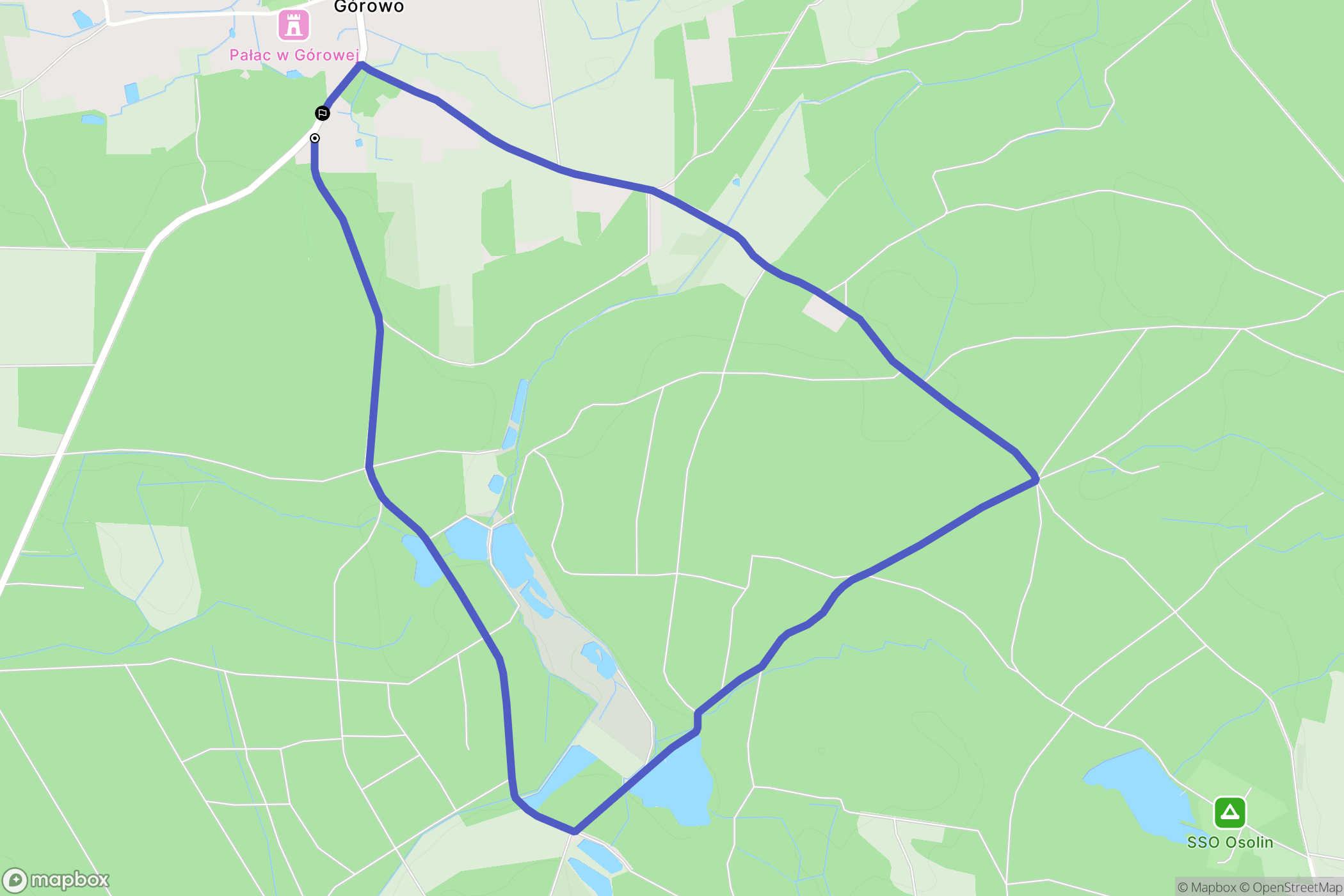 Górowo: mapa trasy - Poland