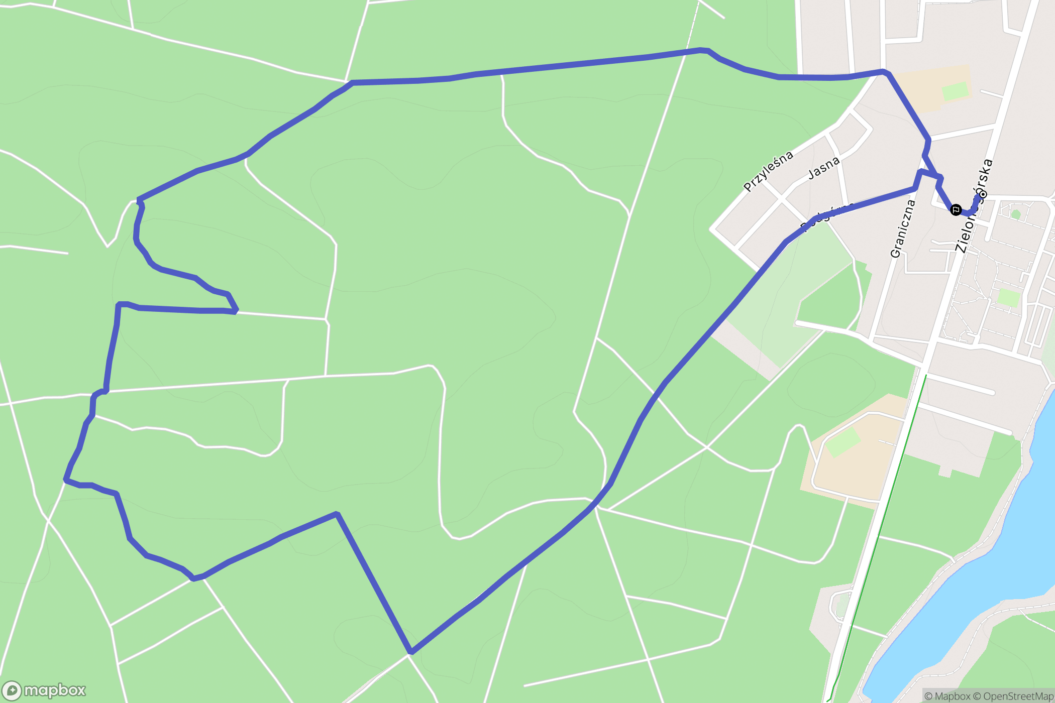 Czerwieńsk: mapa trasy - Poland