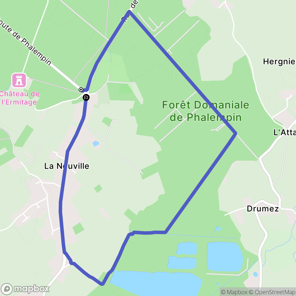 La Neuville : carte du parcours de randonnée - France