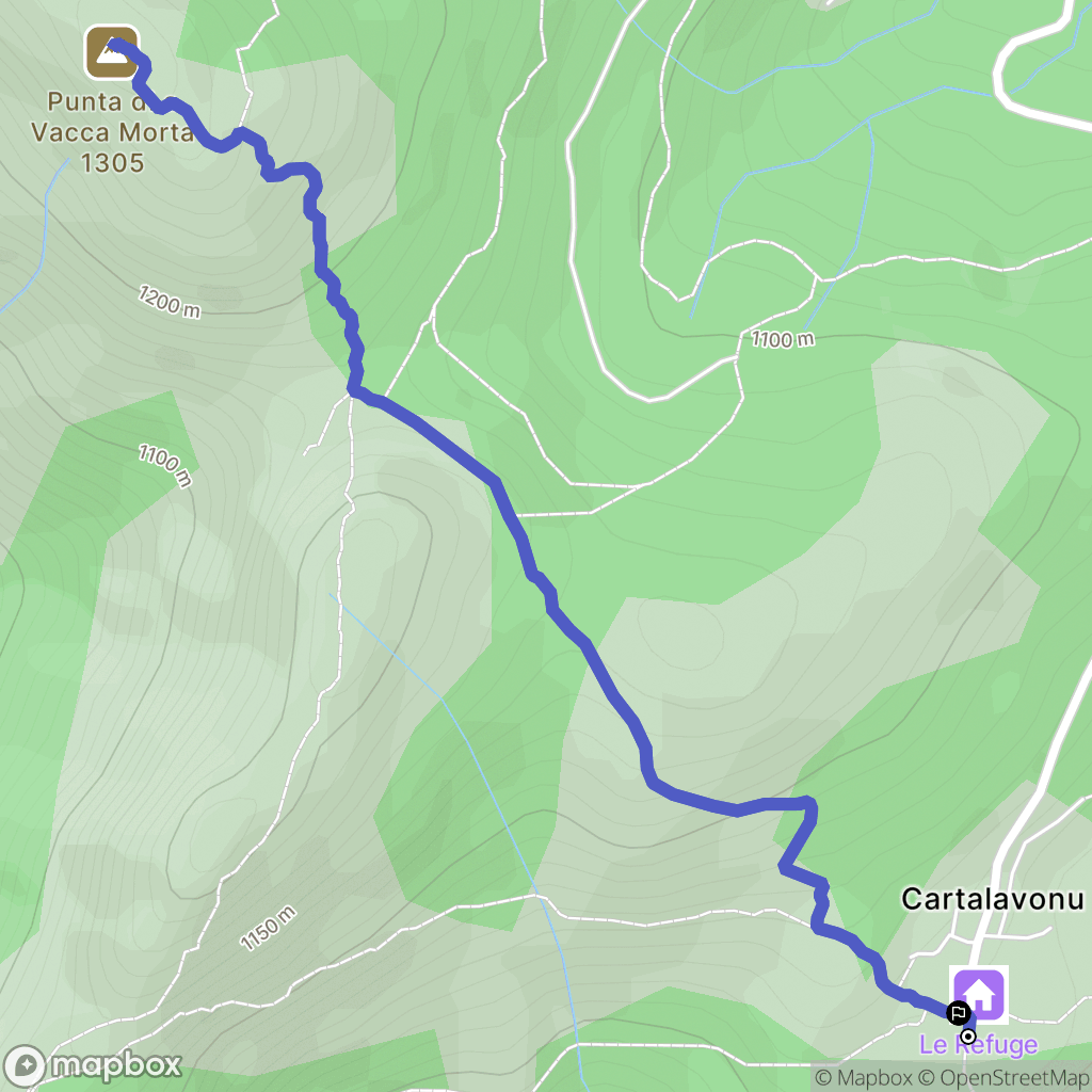 Porto-Vecchio : carte du parcours de randonnée - France