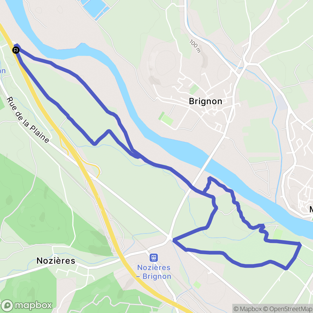 Boucoiran-et-Nozières : carte du parcours de randonnée - France