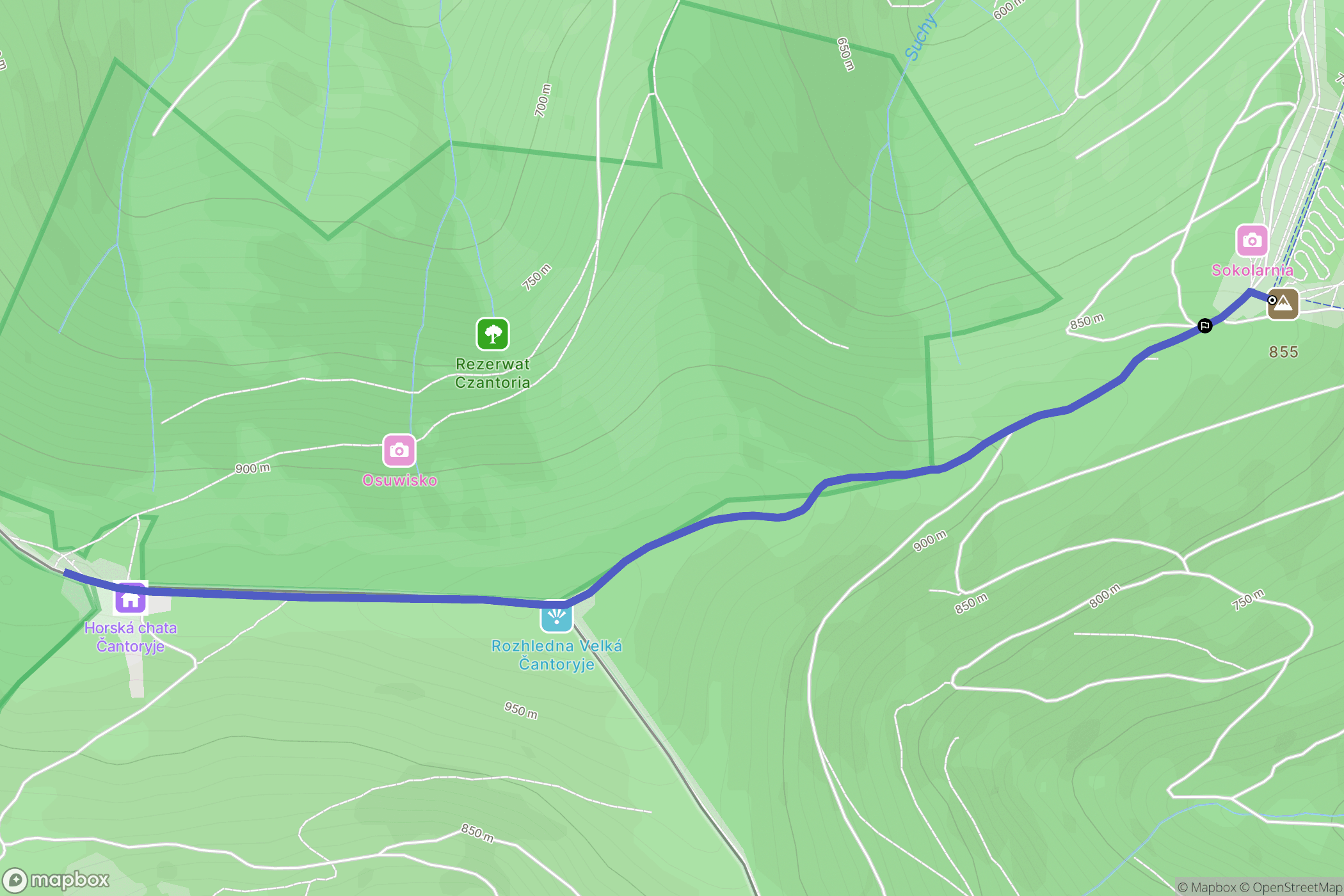 Wisła: mapa trasy - Poland