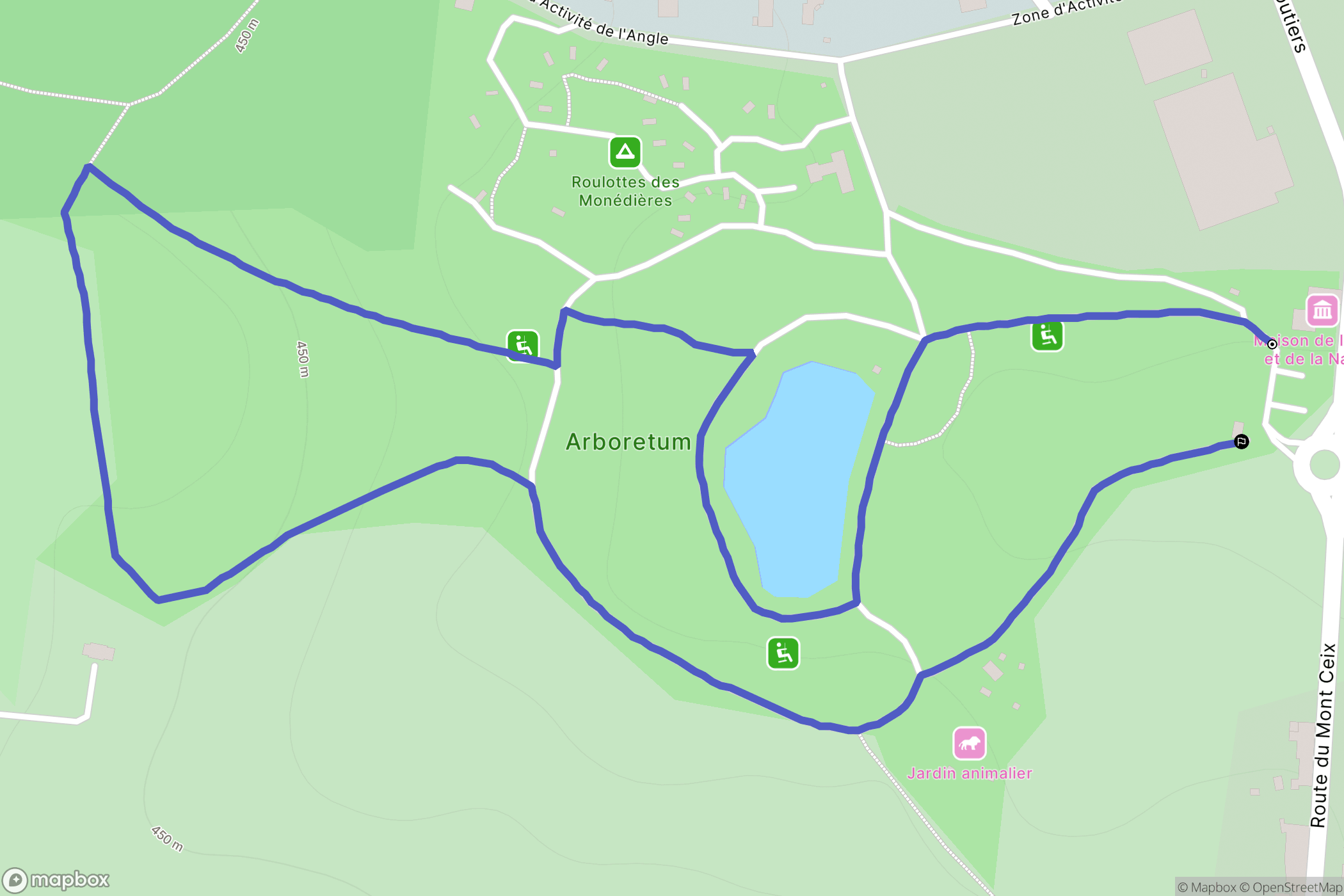 Chamberet : carte du parcours de randonnée - France