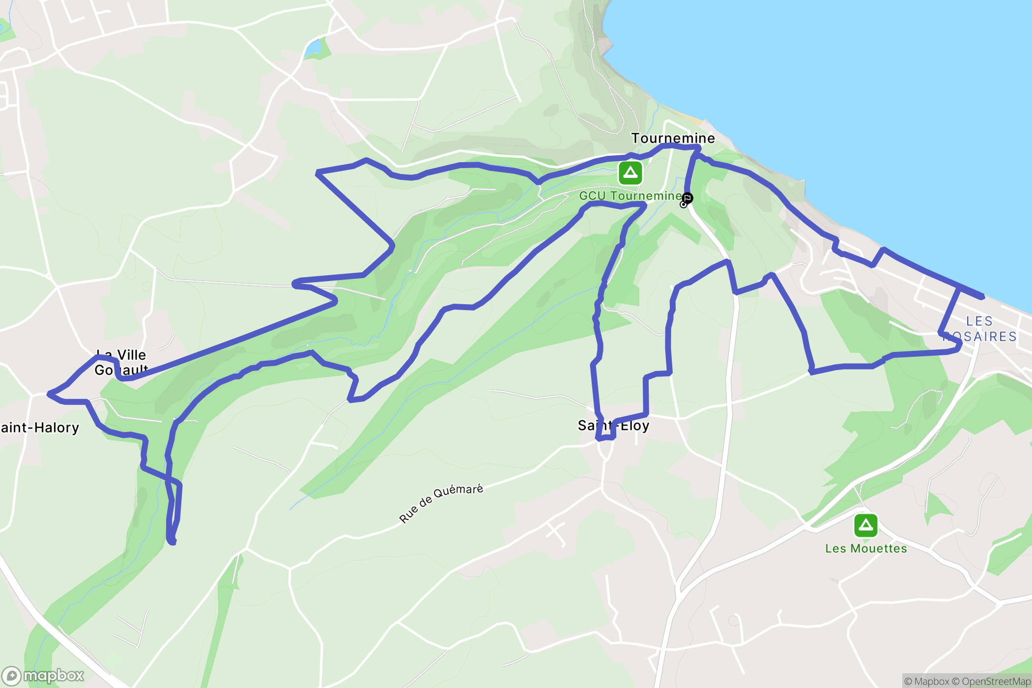 Plérin : carte du parcours de randonnée - France