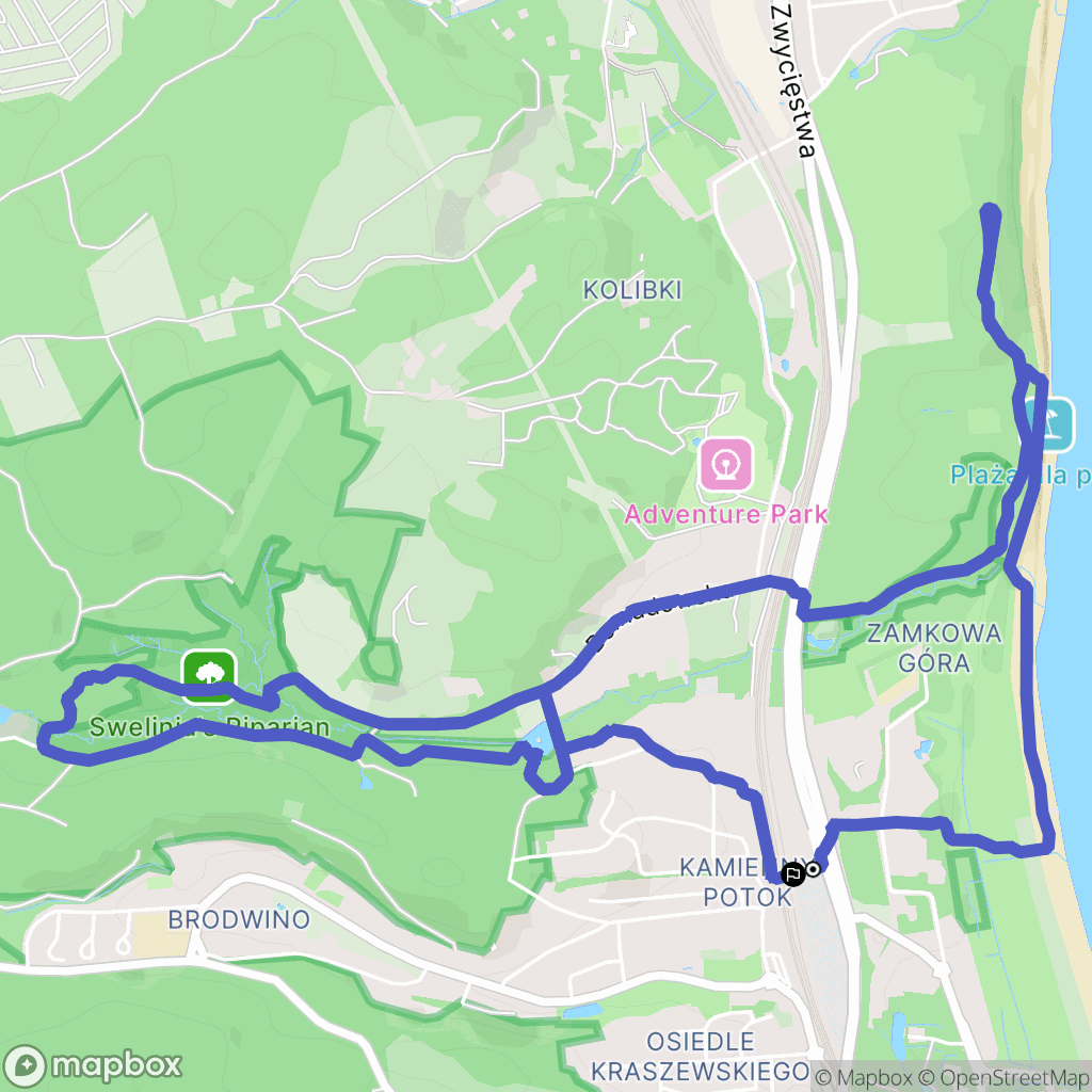 Sopot: mapa trasy - Poland