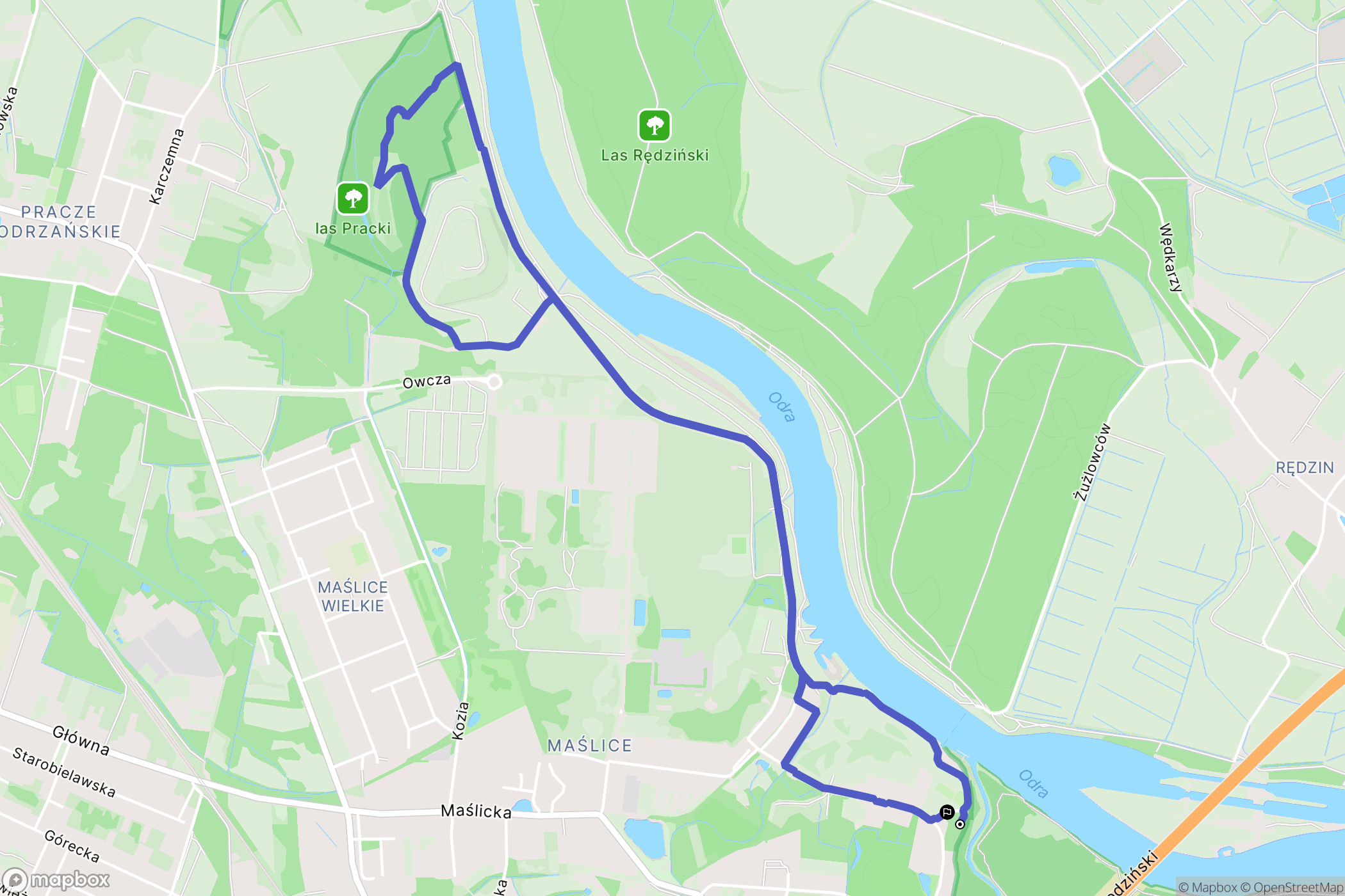 Wrocław: mapa trasy - Poland