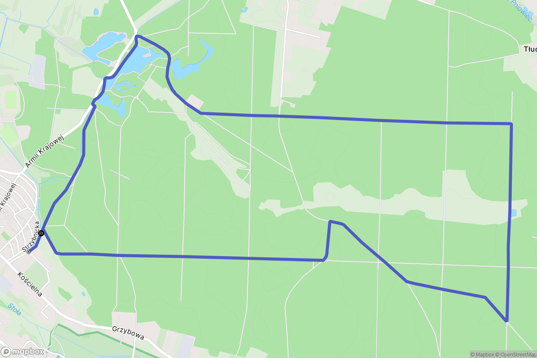 Tarnowskie Góry: mapa trasy - Poland