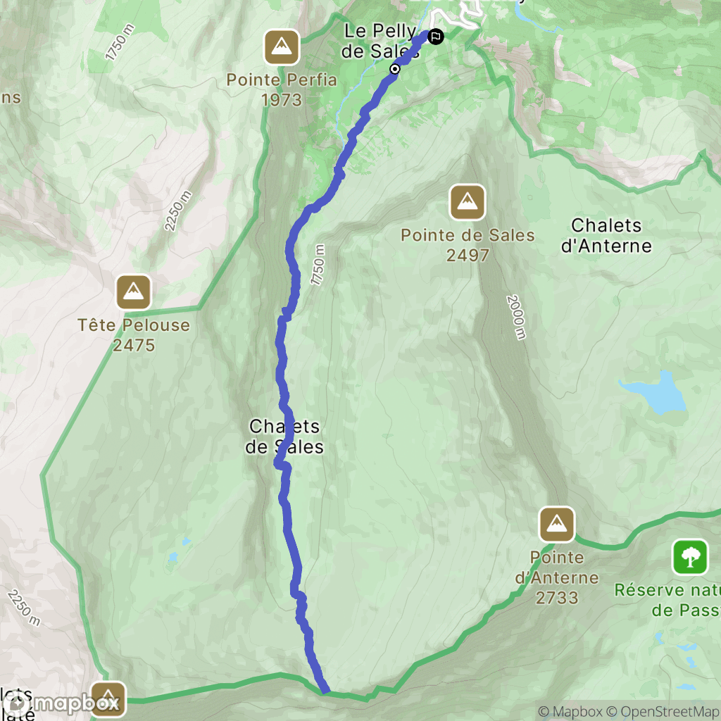 Sixt-Fer-à-Cheval : carte du parcours de randonnée - France