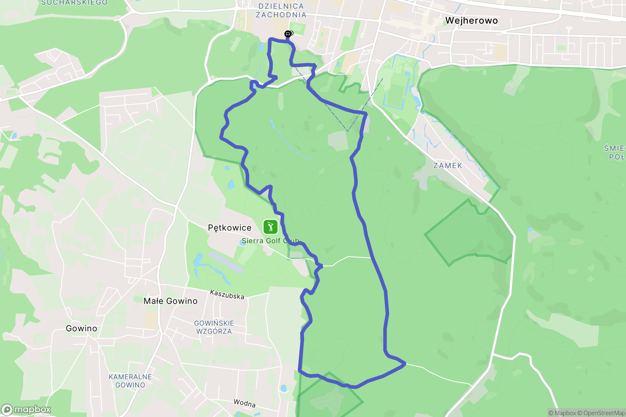 Wejherowo: mapa trasy - Poland